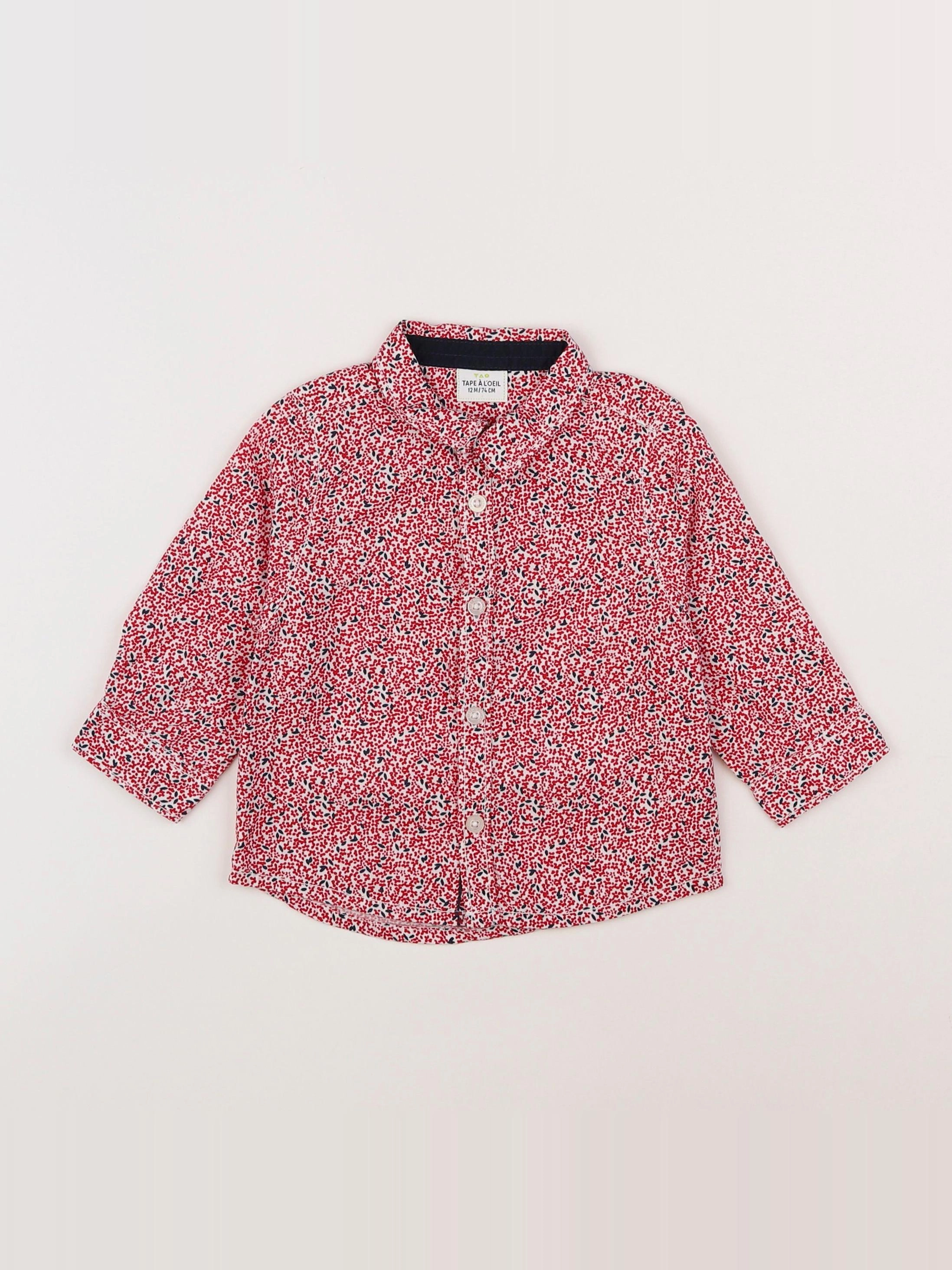 Tape à l'oeil - chemise rouge - 12 mois