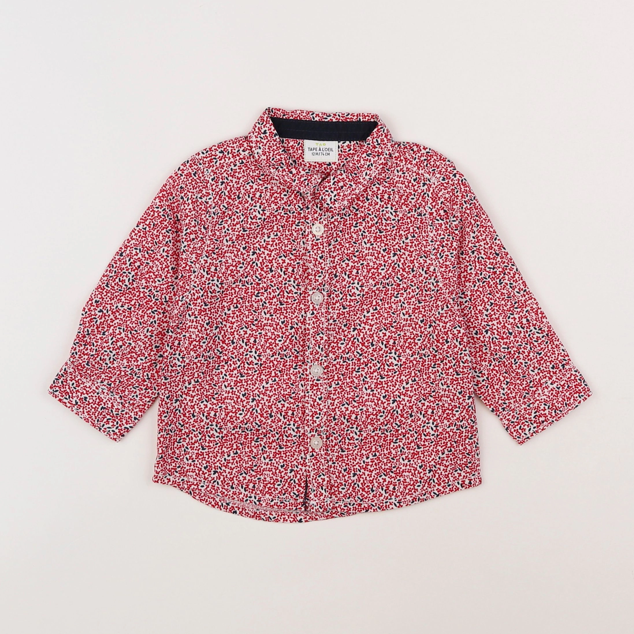 Tape à l'oeil - chemise rouge - 12 mois