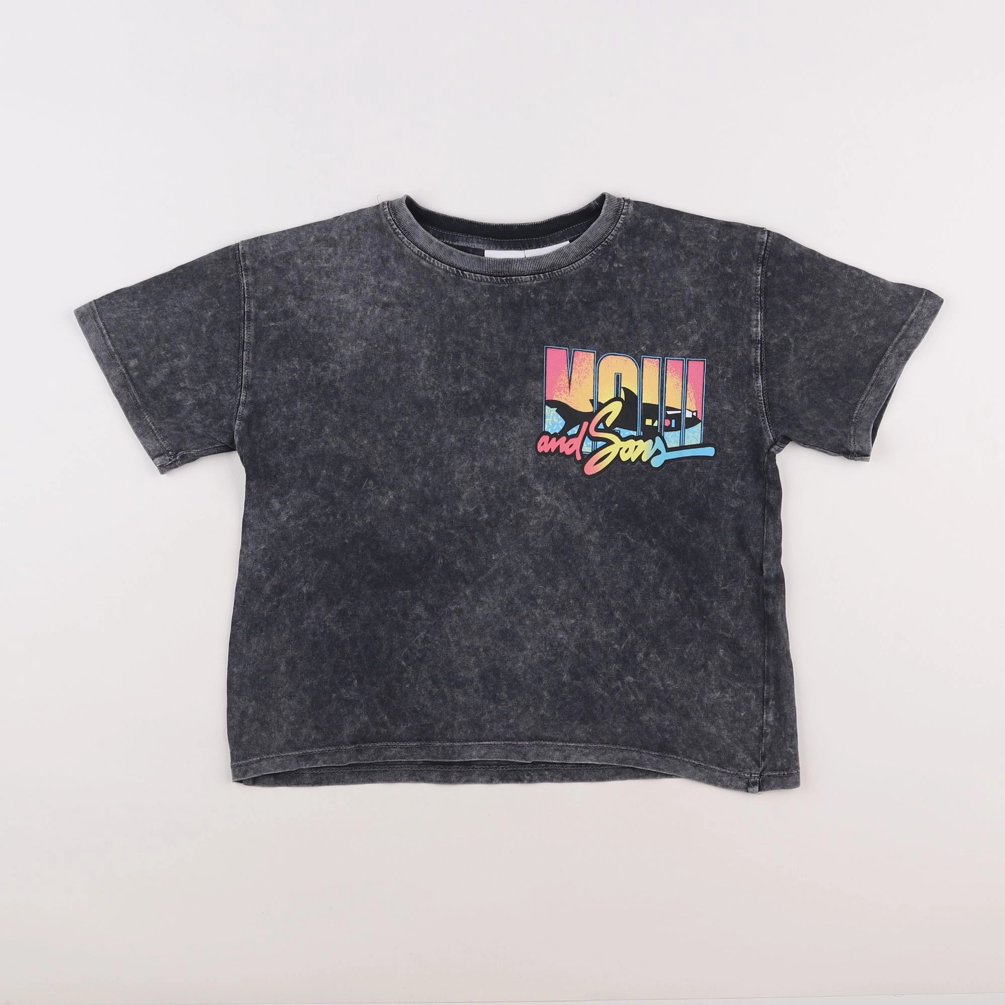 Zara - tee-shirt imprimé au dos gris - 8/9 ans