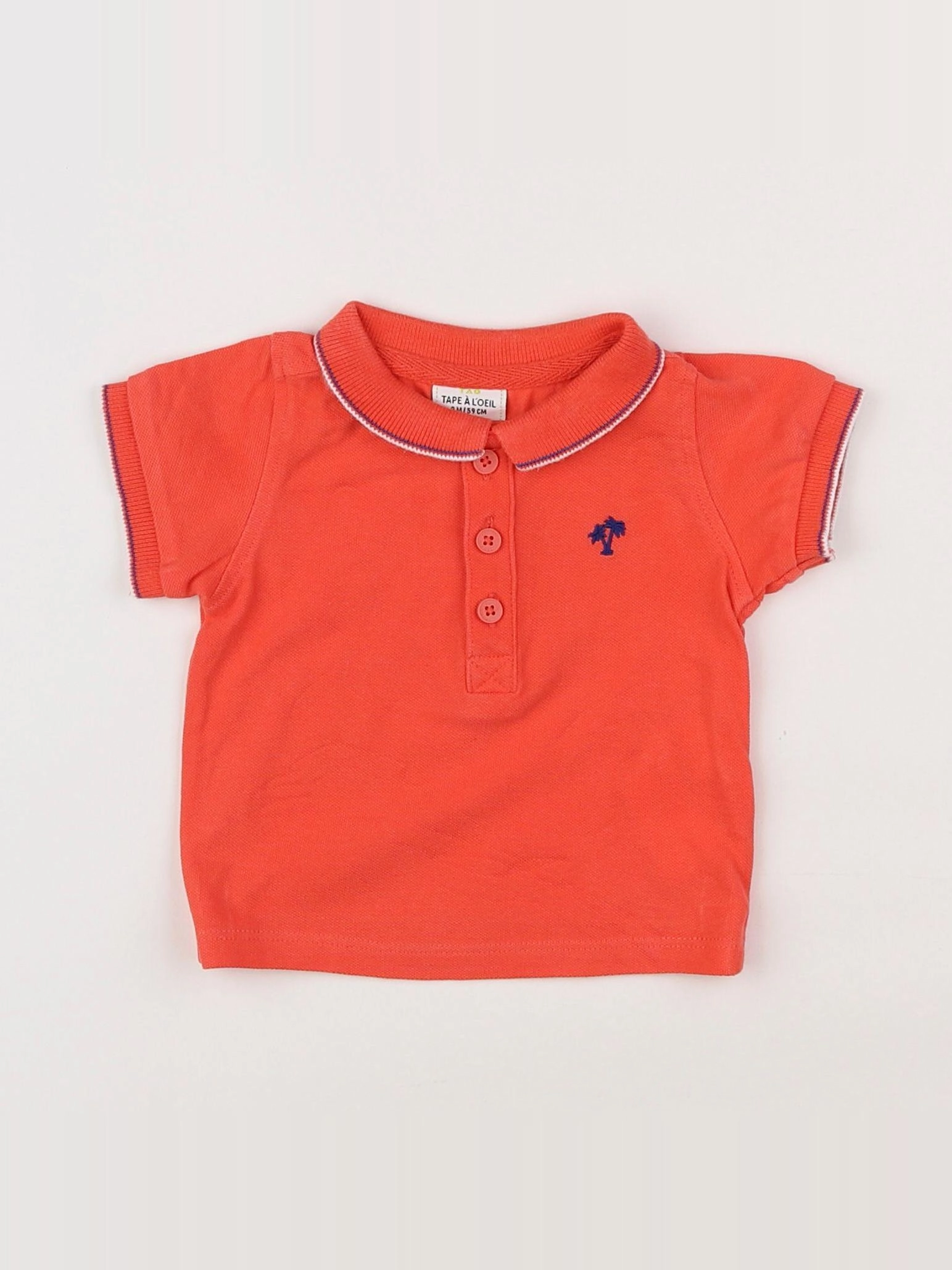 Tape à l'oeil - polo orange - 3 mois
