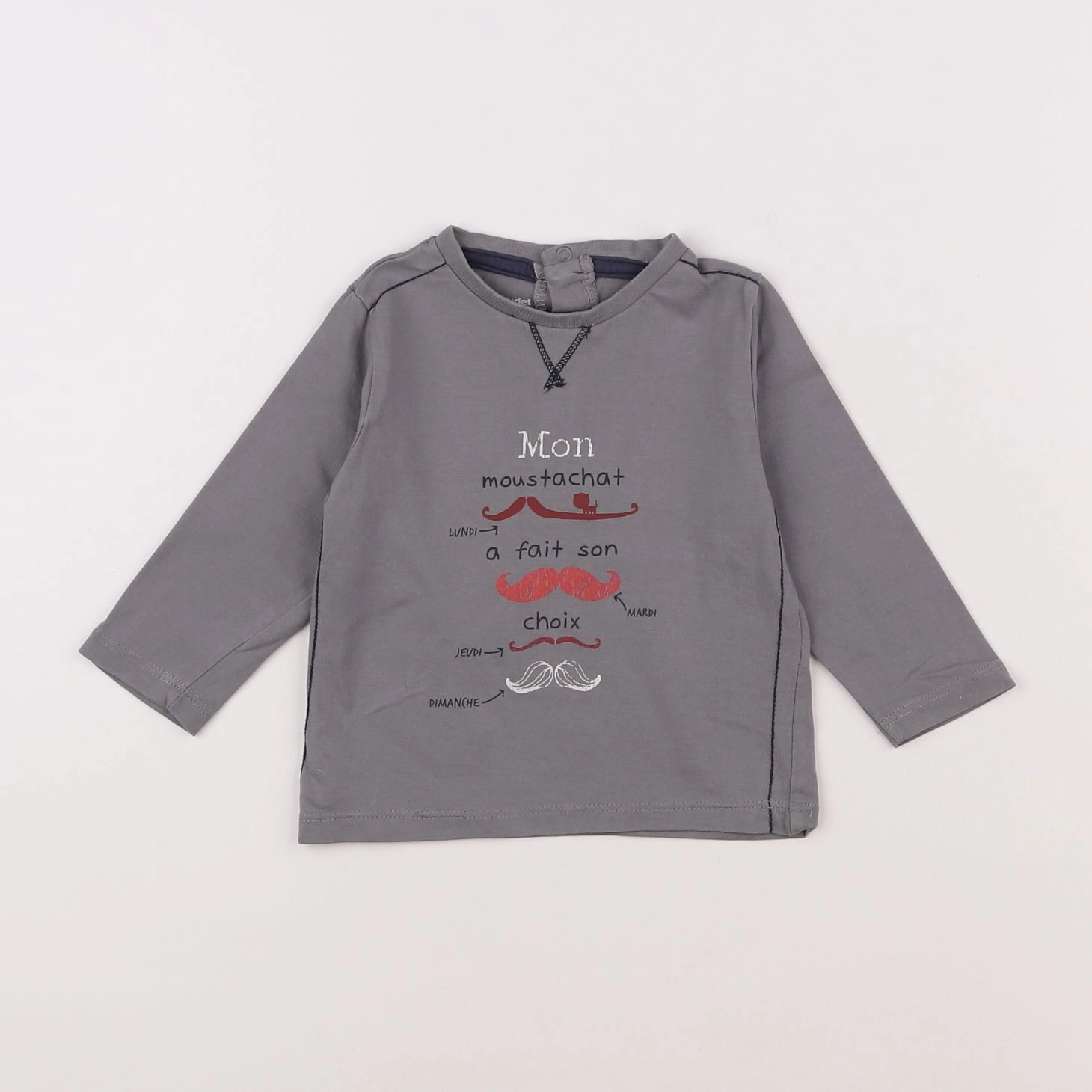 Vertbaudet - tee-shirt taupe - 12 mois