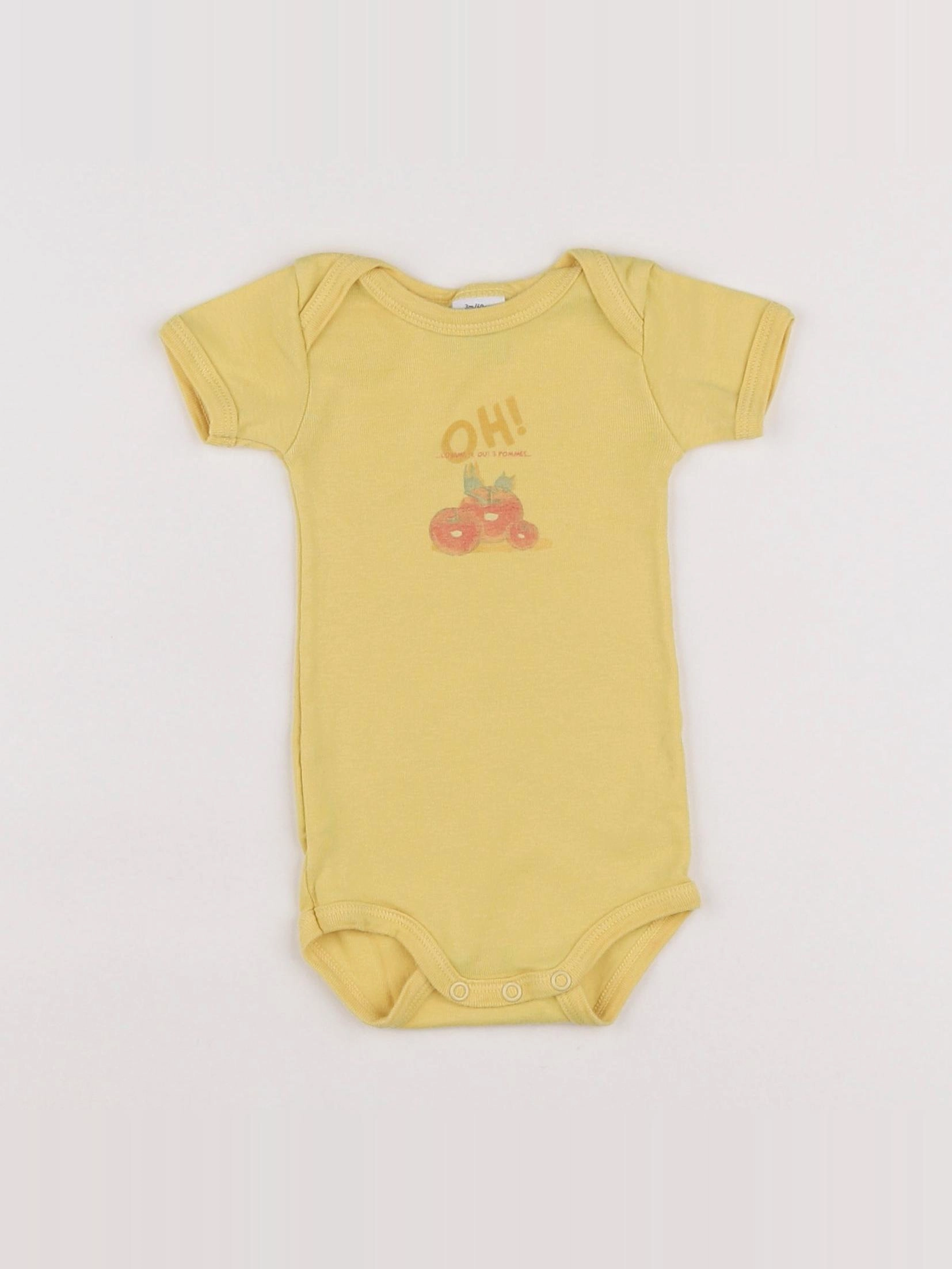 Petit Bateau - body jaune - 3 mois