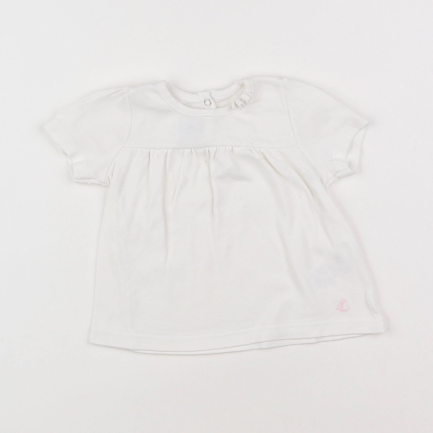Petit Bateau - tee-shirt blanc - 12 mois