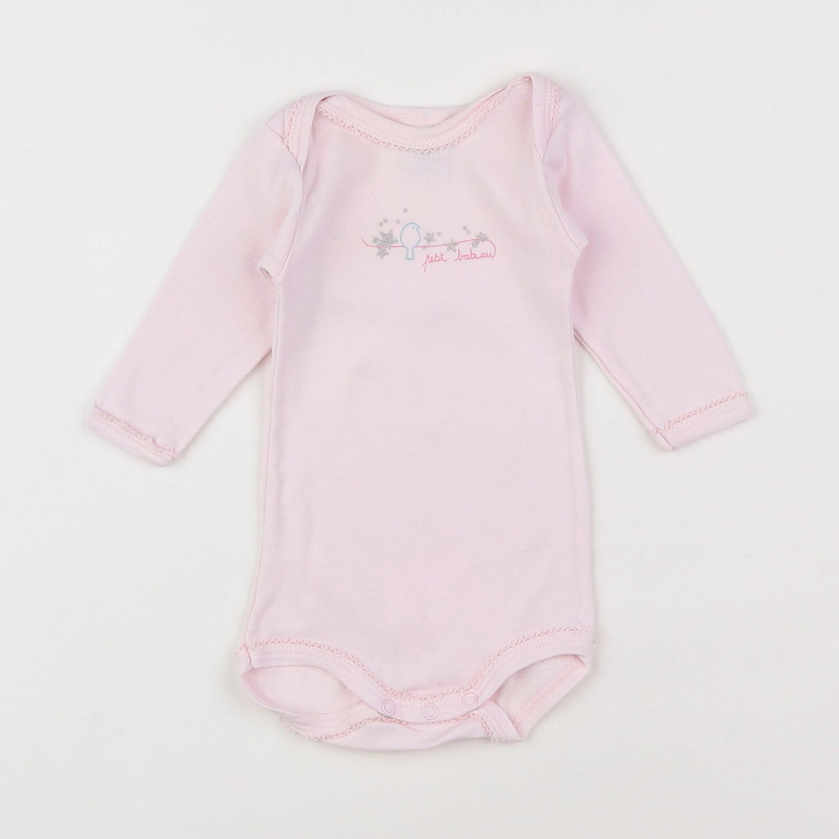 Petit Bateau - body rose - 3 mois