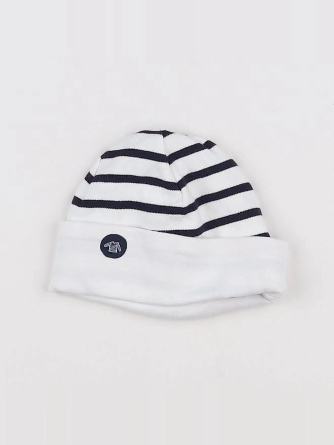 Armor Lux - bonnet blanc, noir - 12 mois