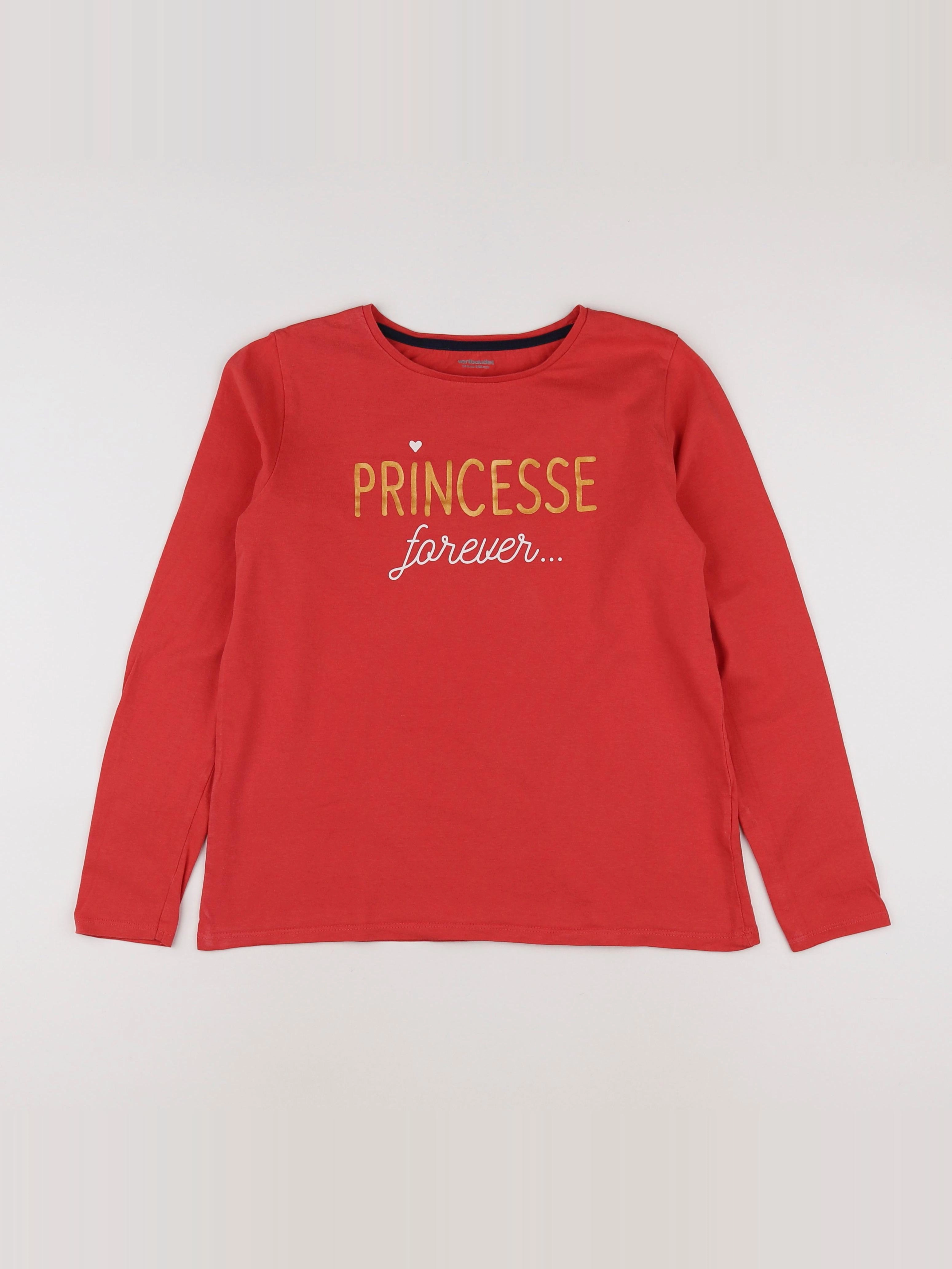 Vertbaudet - tee-shirt rouge, or - 14 ans
