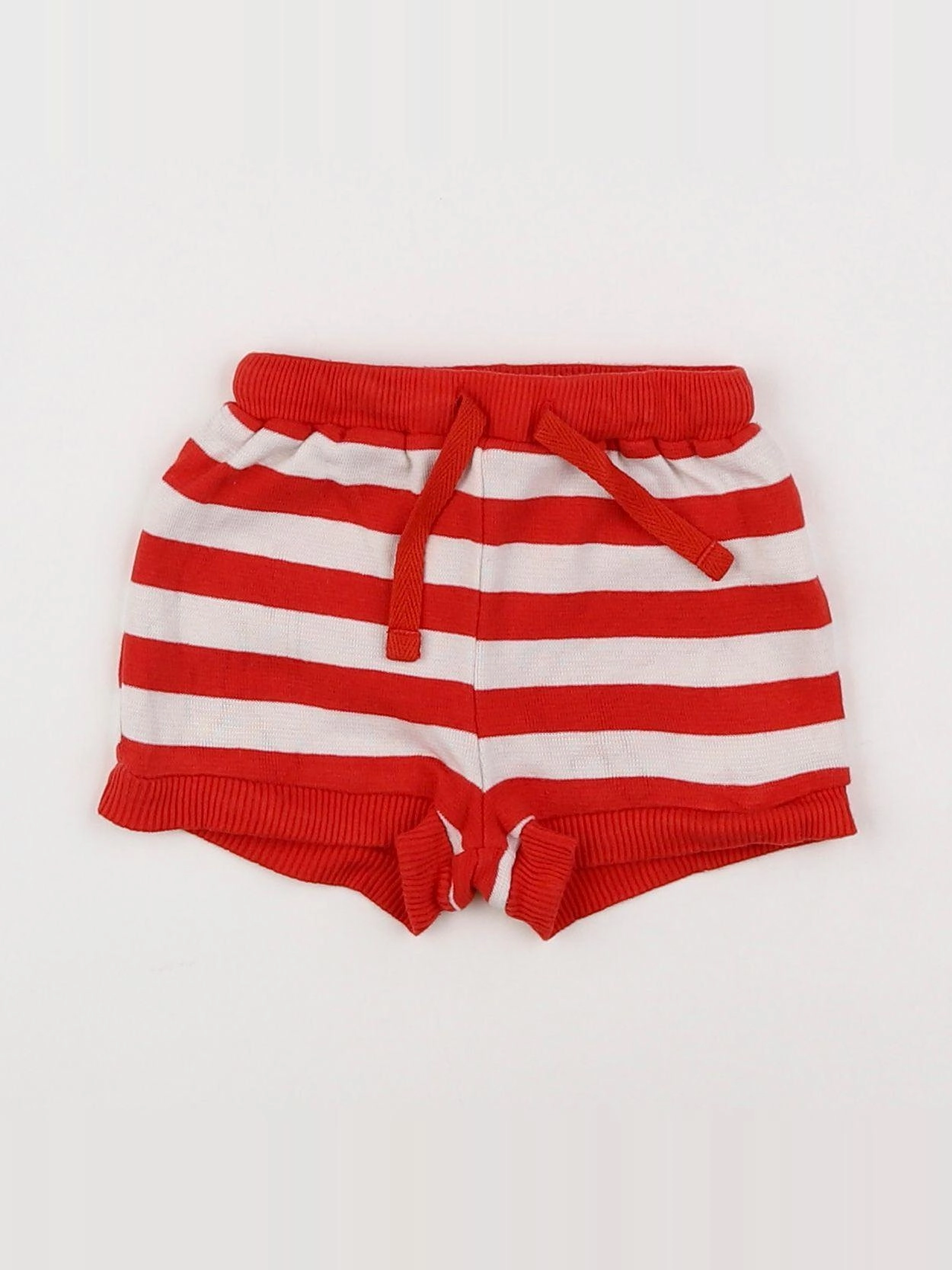 Boutchou - short blanc, rouge - 1 mois