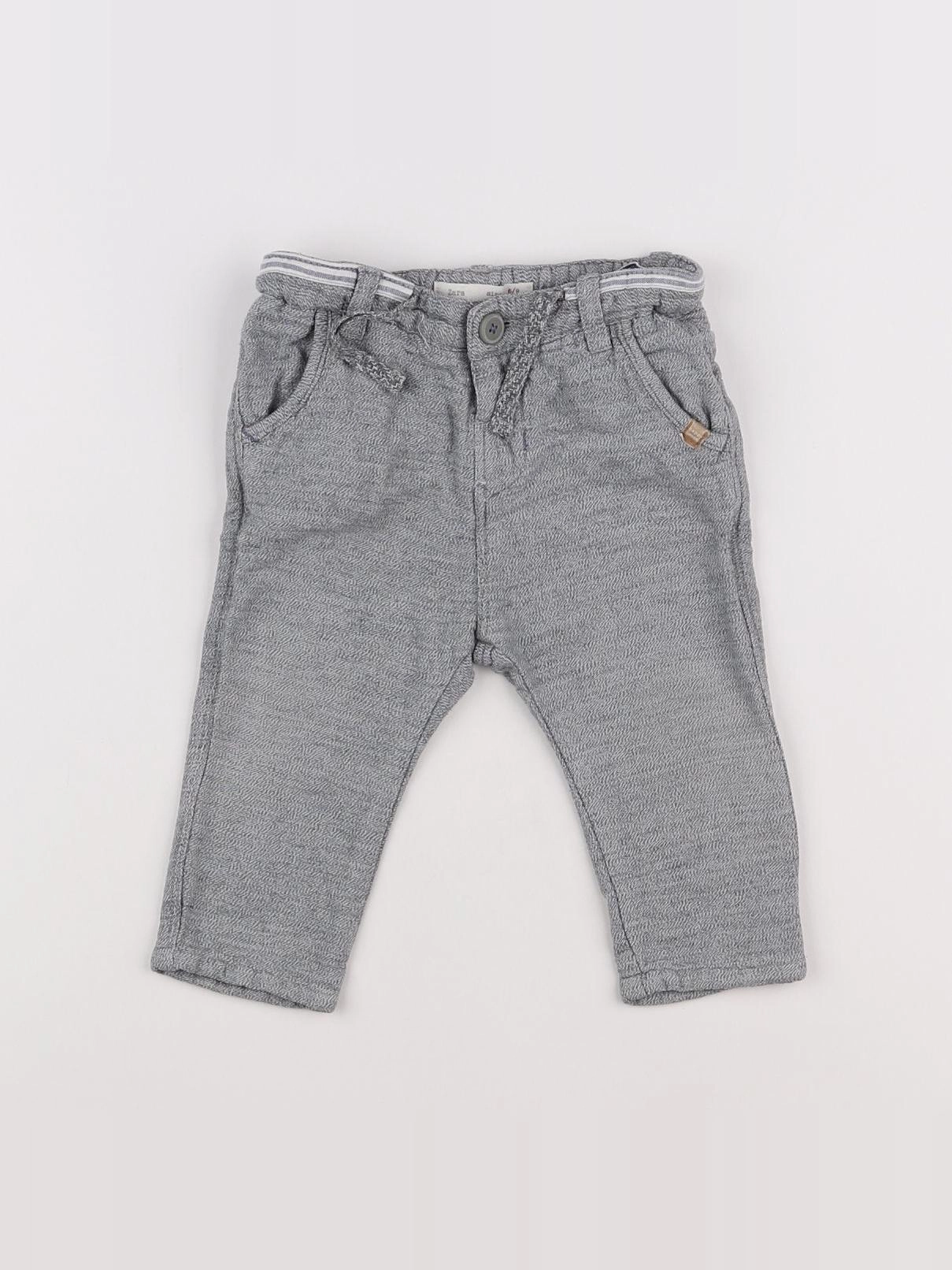Zara - pantalon gris - 6/9 mois