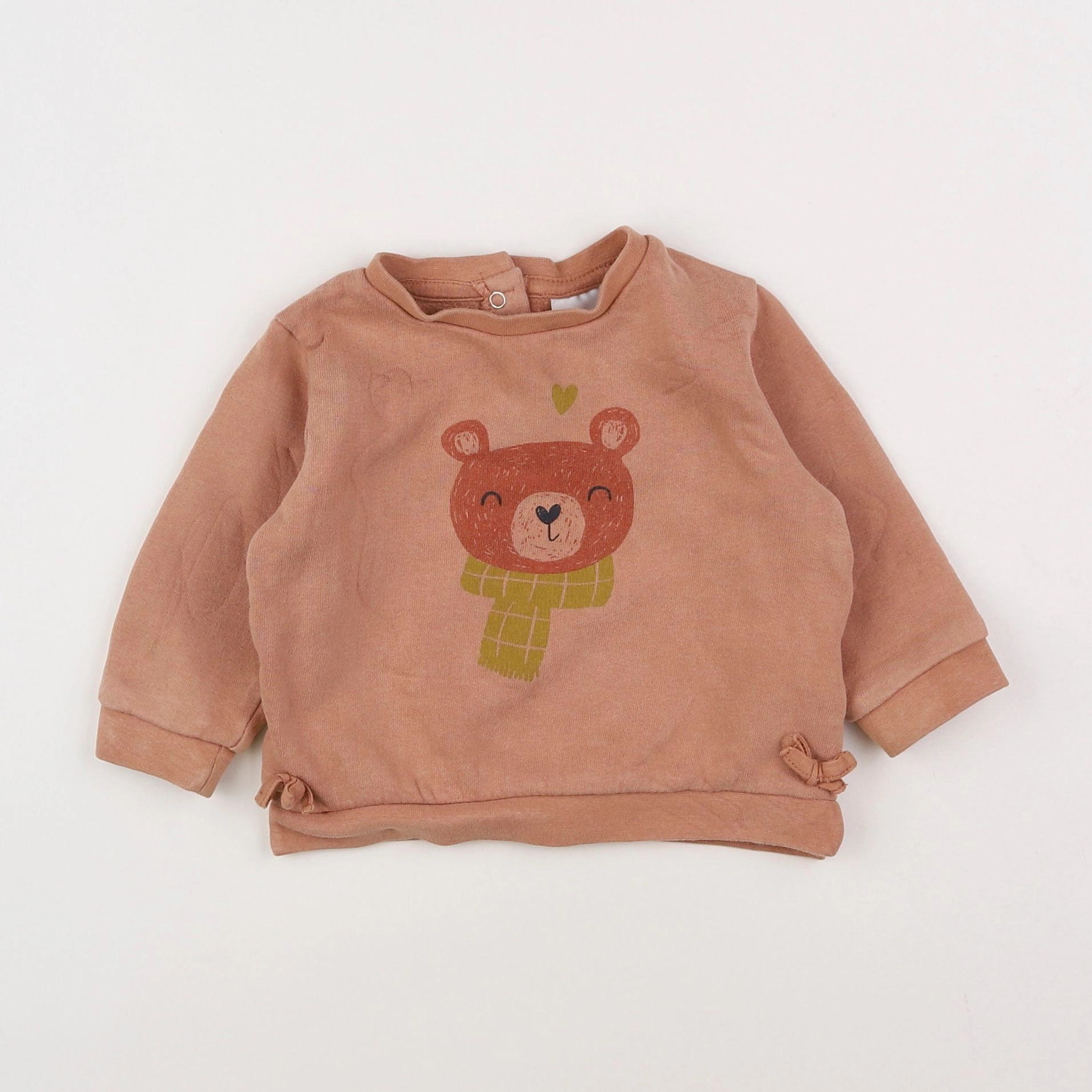 Vertbaudet - sweat marron - 9 mois