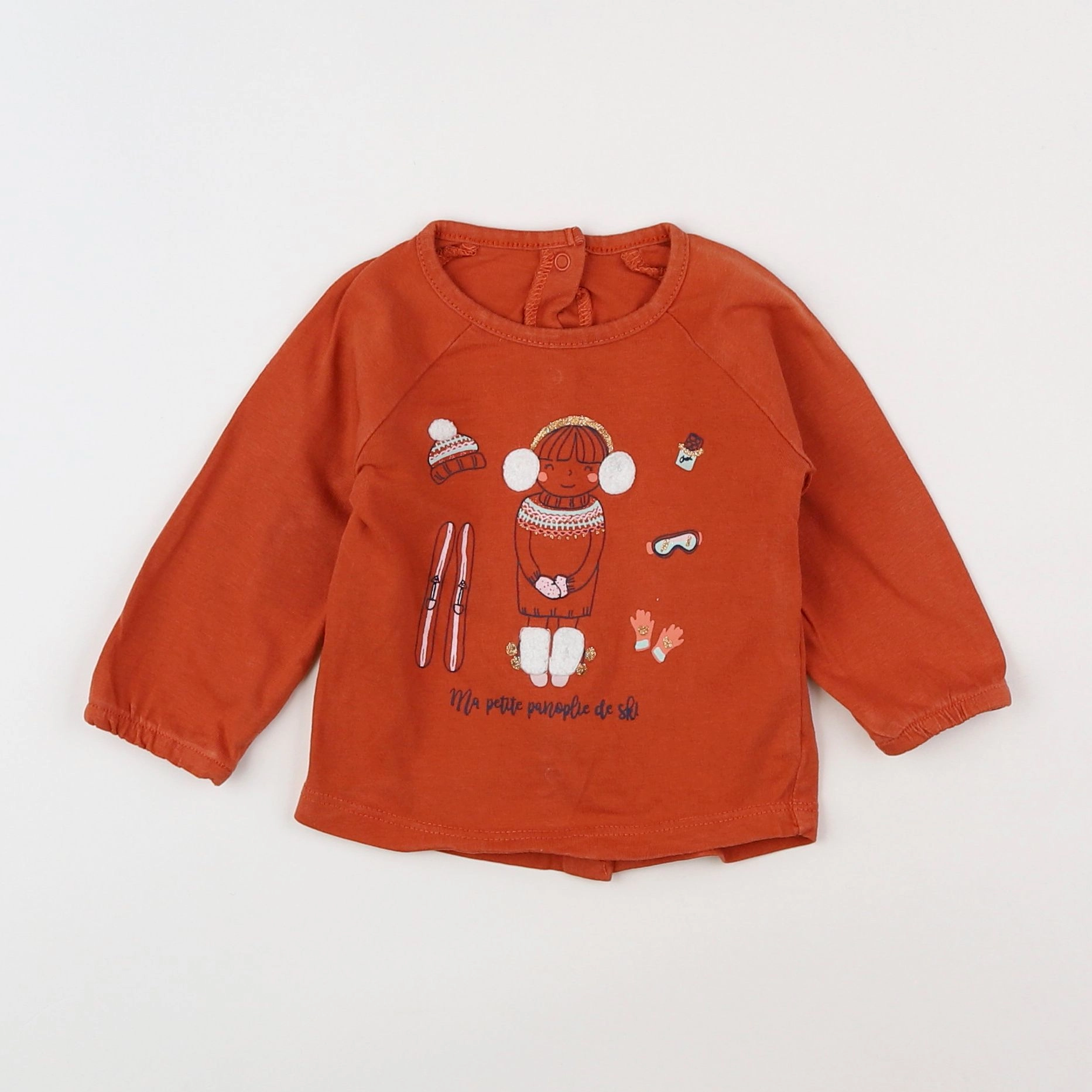 Vertbaudet - tee-shirt orange - 3 mois
