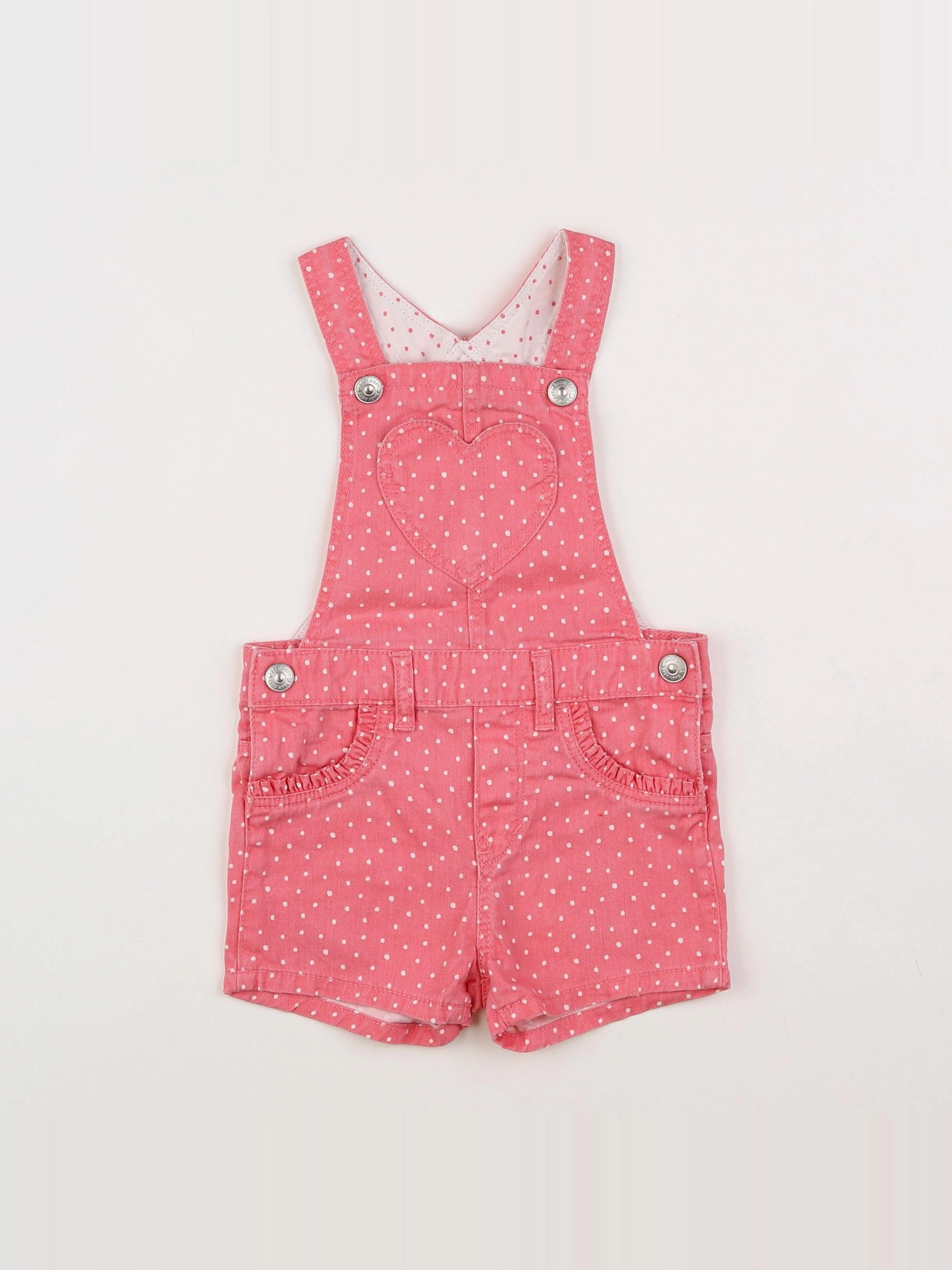 H&M - salopette rose - 6/9 mois