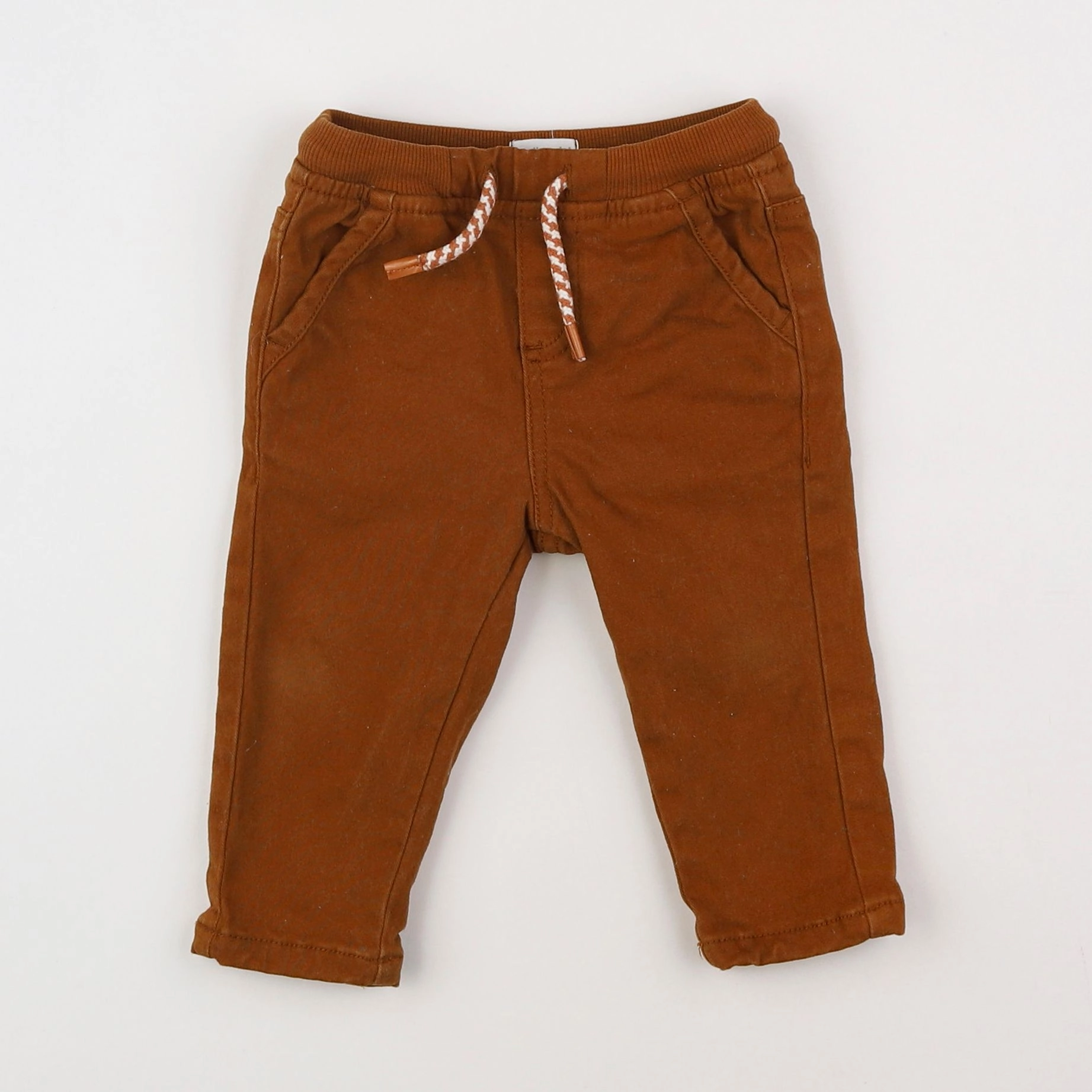 Vertbaudet - jean doublé marron - 9 mois