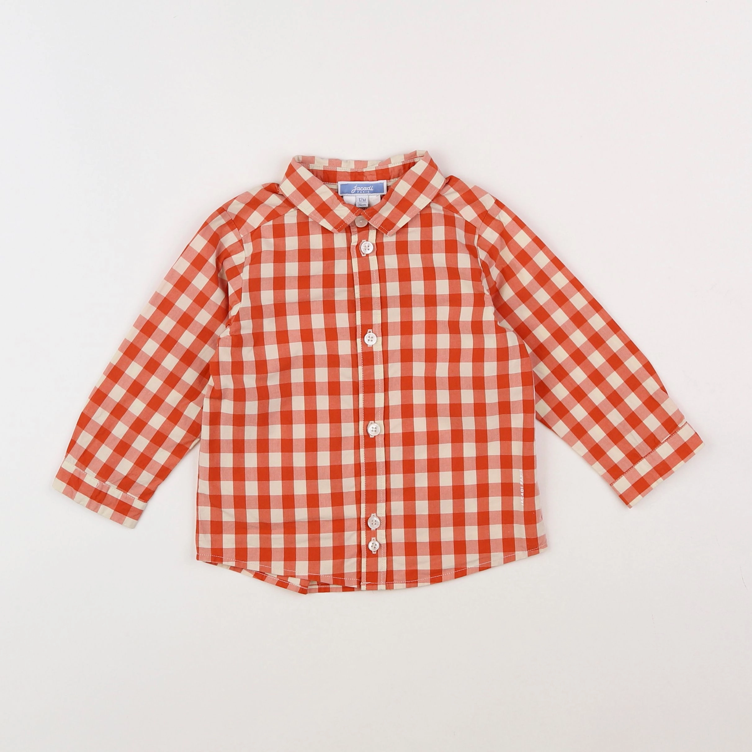 Jacadi - chemise orange - 12 mois
