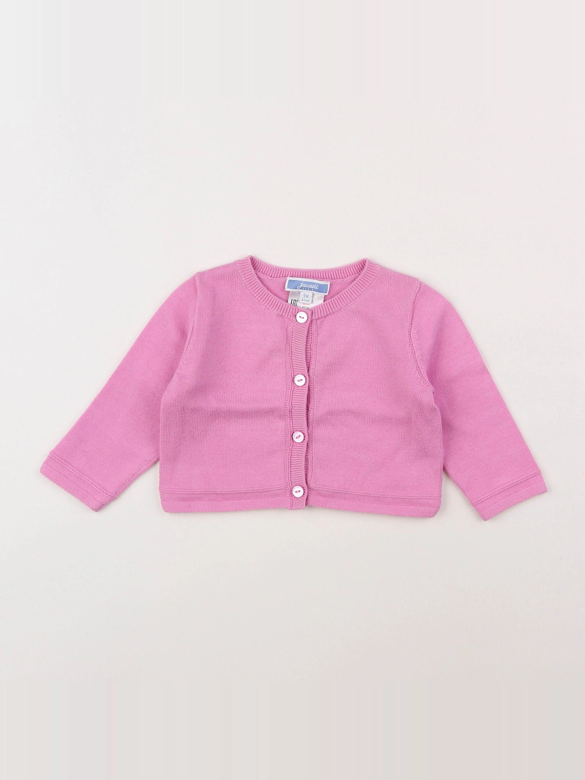 Jacadi - gilet rose - 6 mois