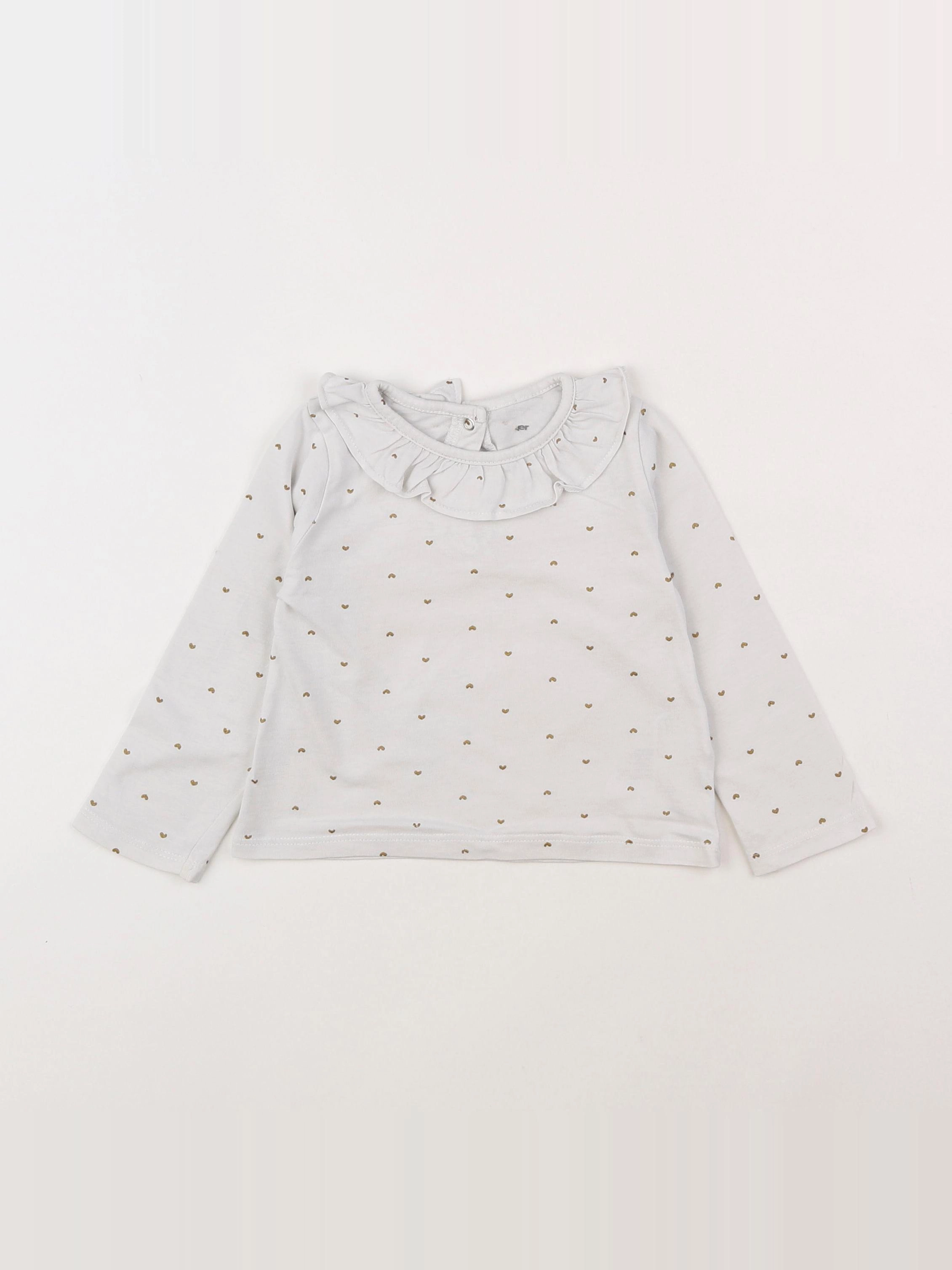 Vertbaudet - tee-shirt blanc - 12/18 mois