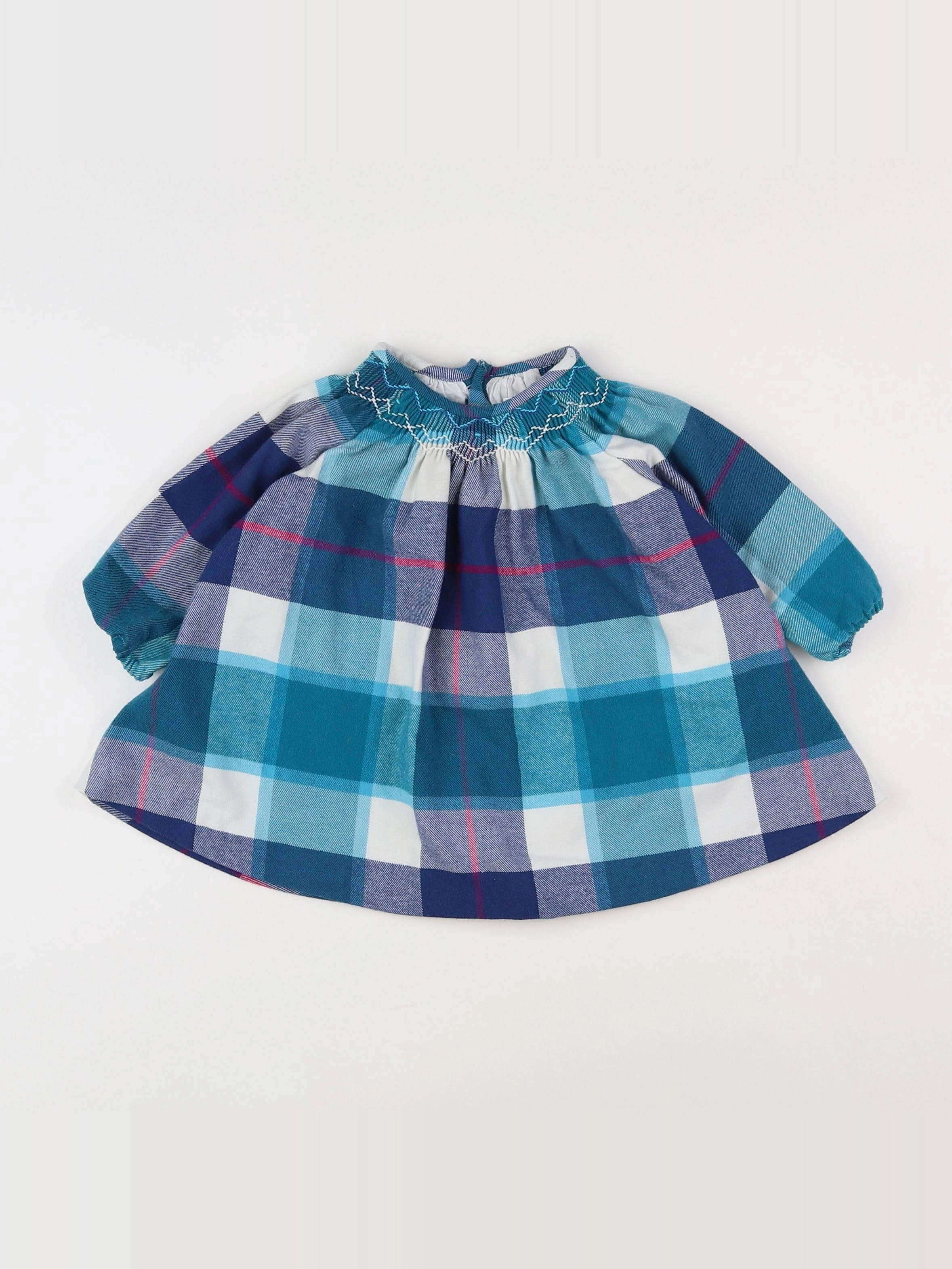 Jacadi - robe bleu, blanc - 6 mois