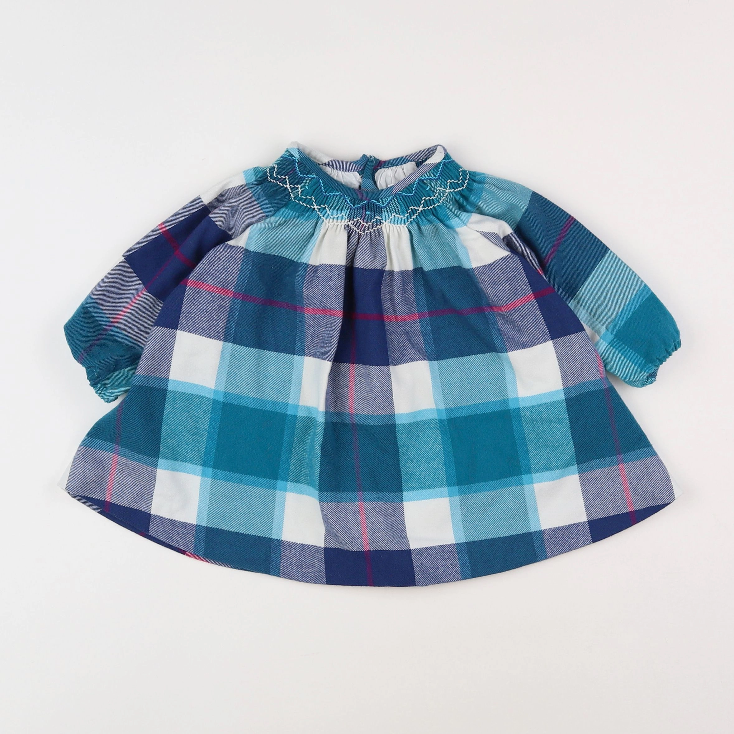 Jacadi - robe bleu, blanc - 6 mois