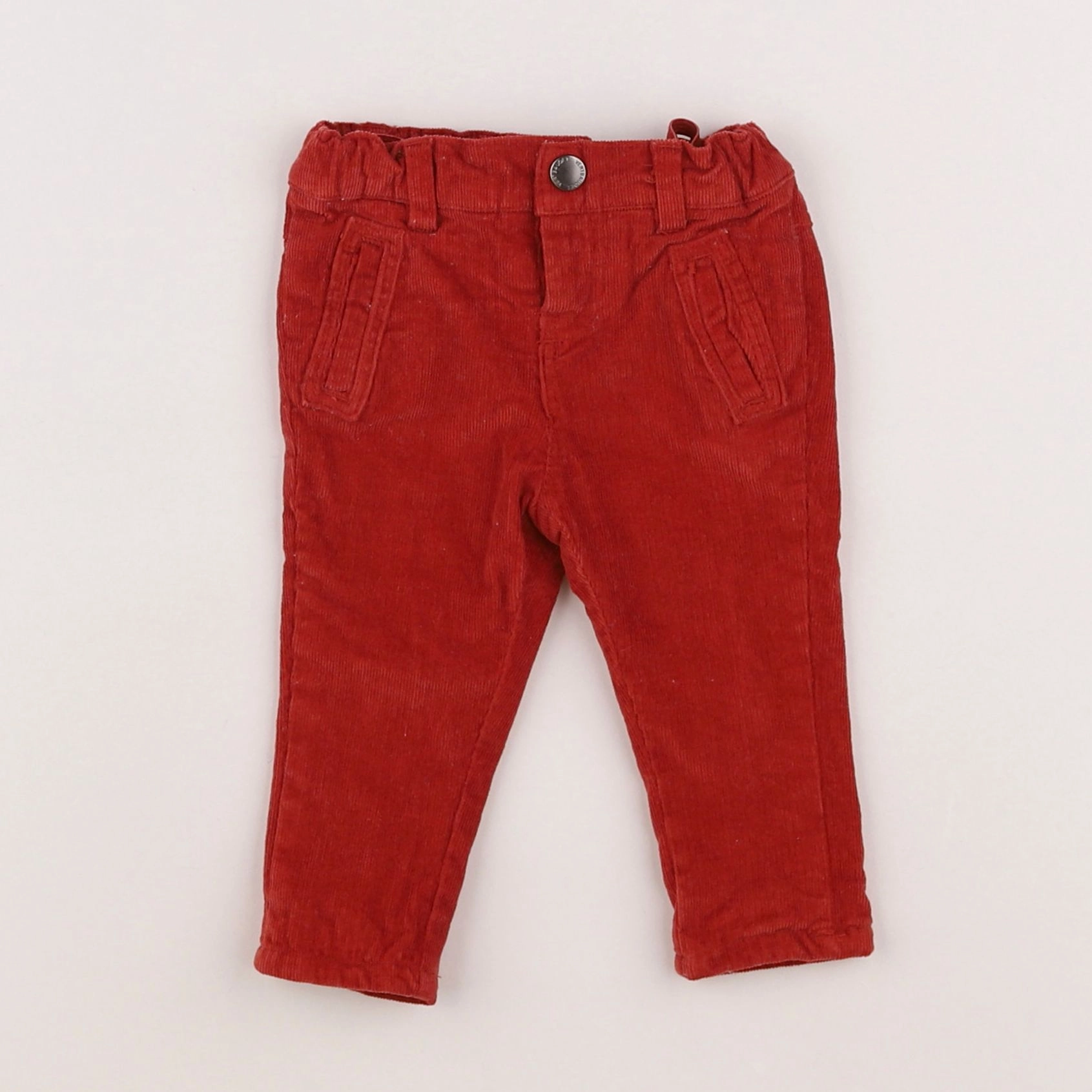 Vertbaudet - pantalon rouge - 3 mois