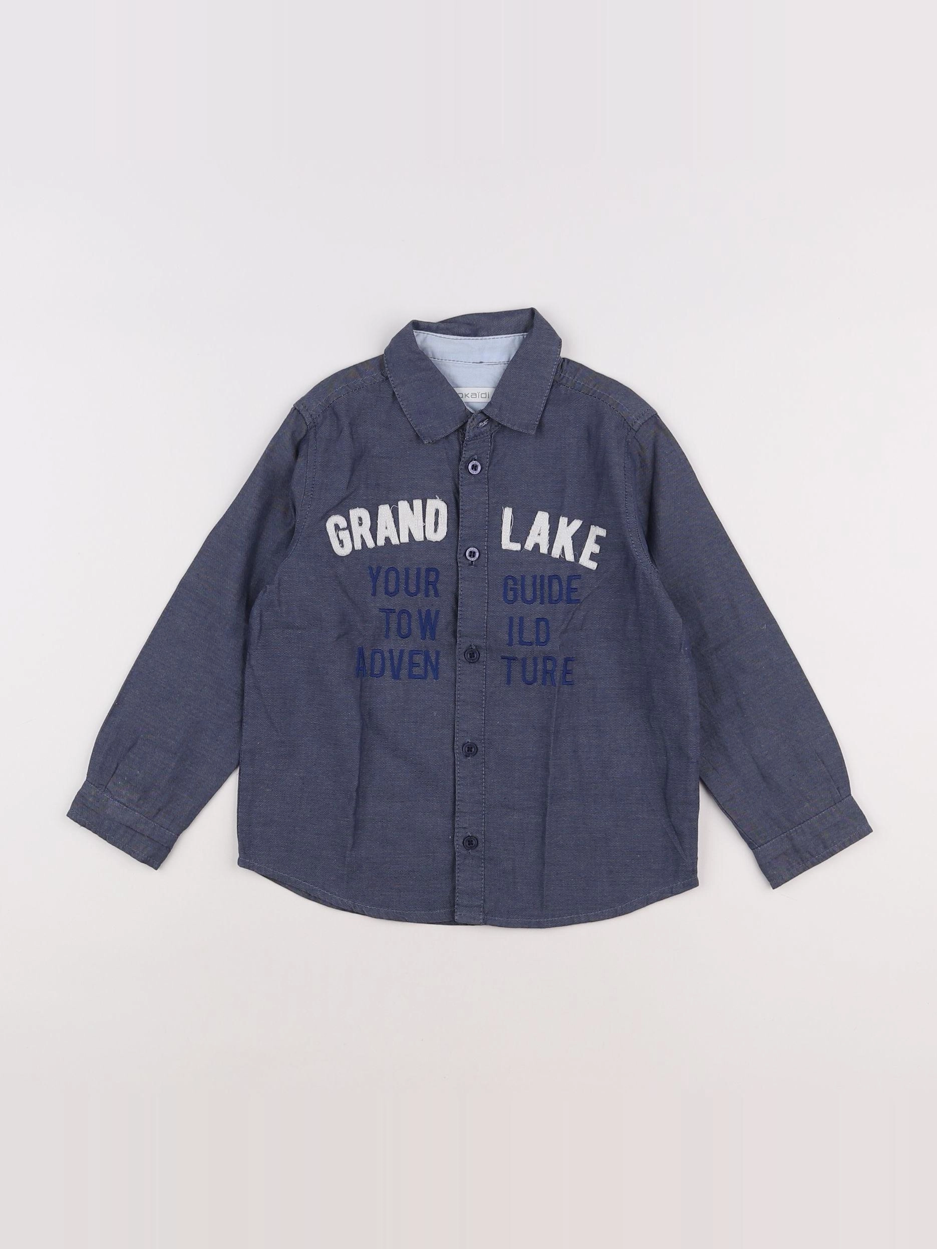Okaidi - chemise bleu - 4 ans
