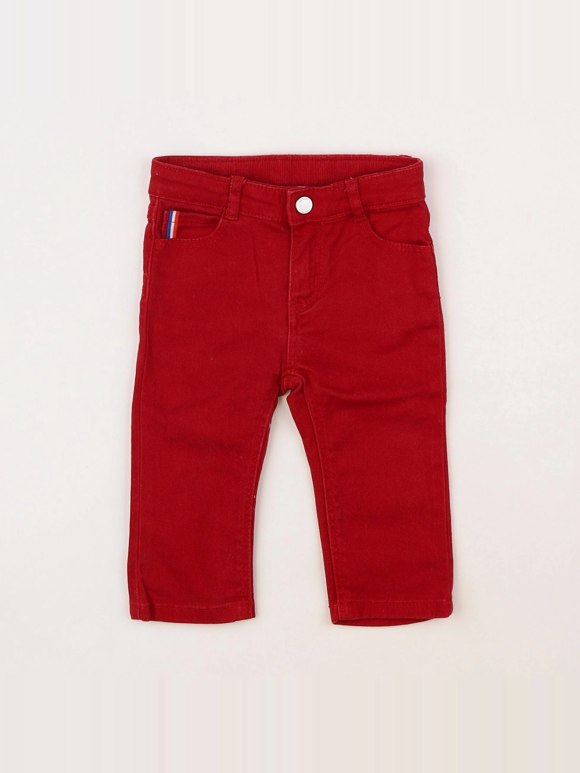 Jacadi - jean rouge - 12 mois