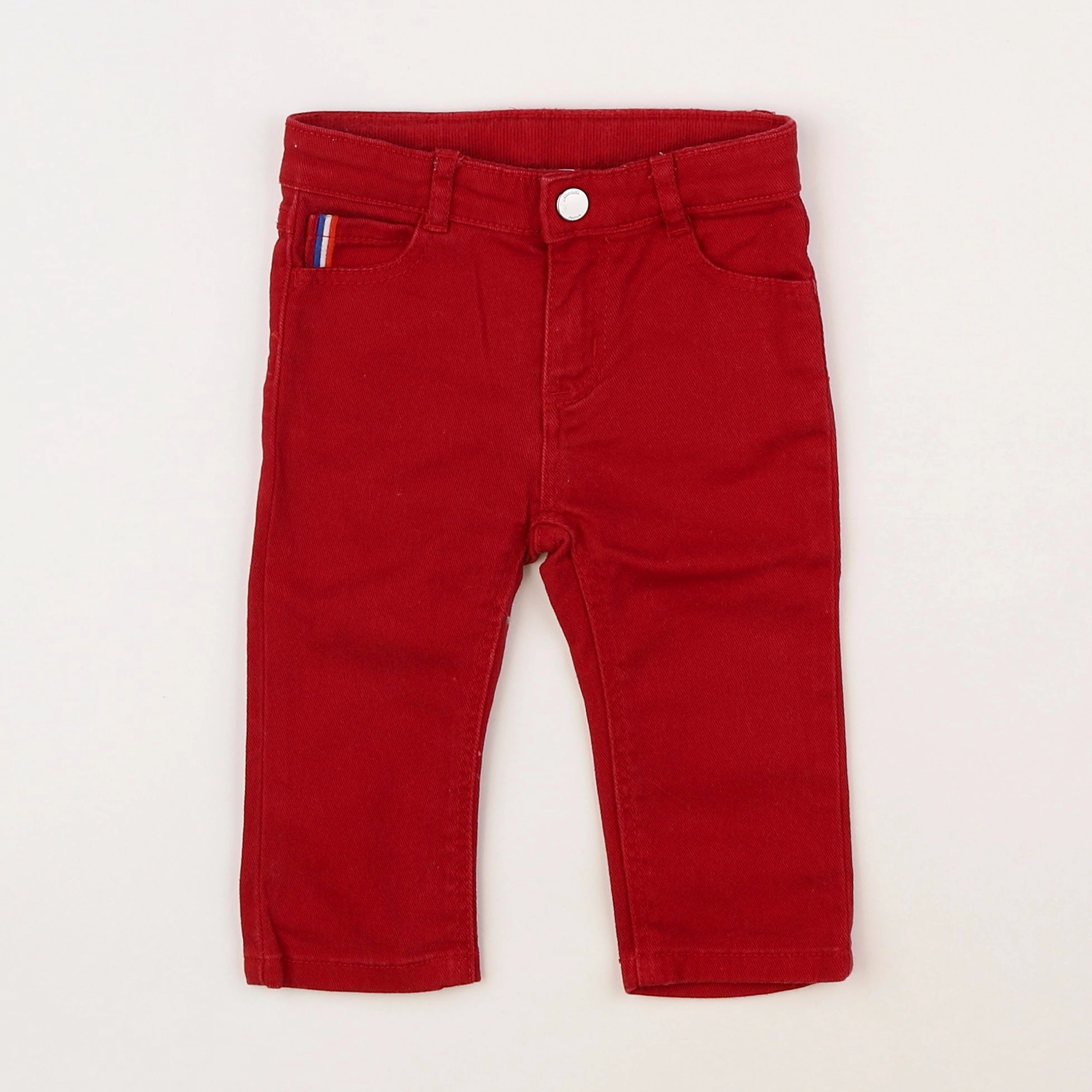 Jacadi - jean rouge - 12 mois