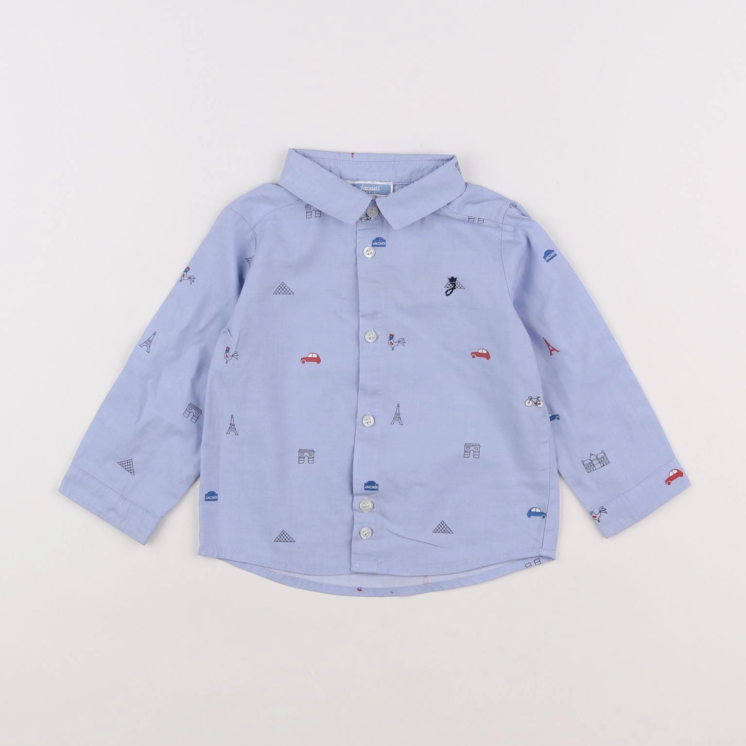 Jacadi - chemise bleu - 12 mois