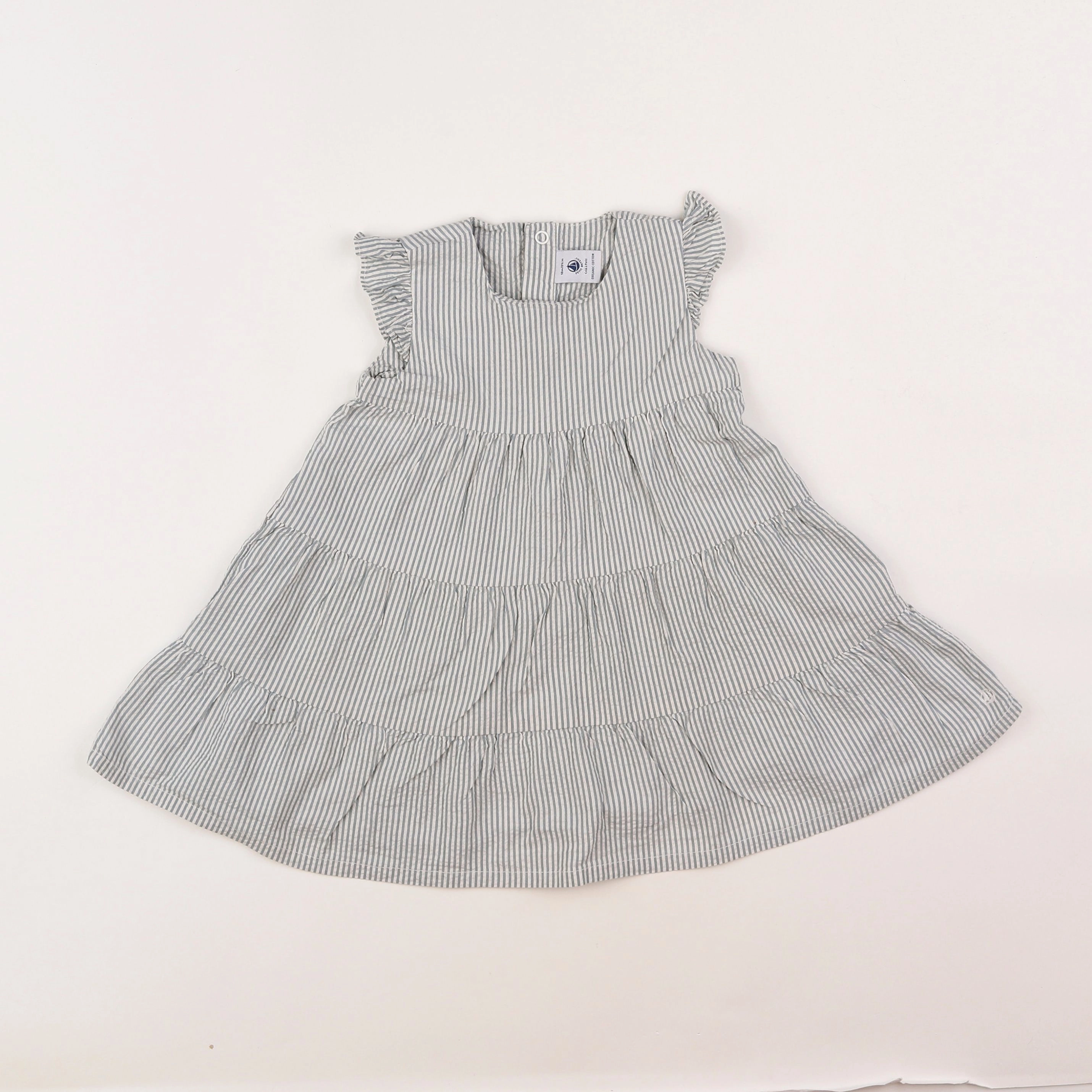 Petit Bateau - robe gris - 18 mois