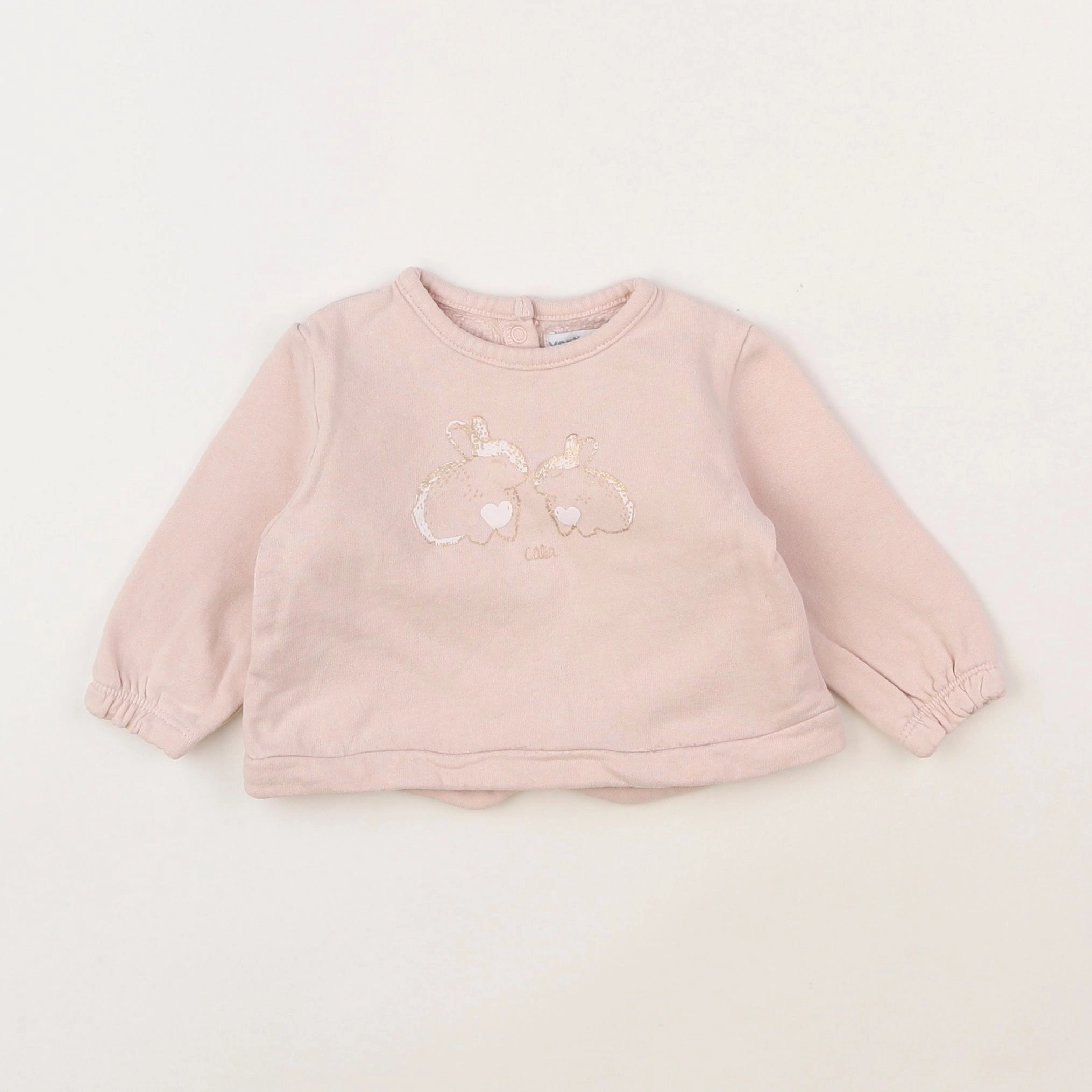 Vertbaudet - sweat rose - 6 mois