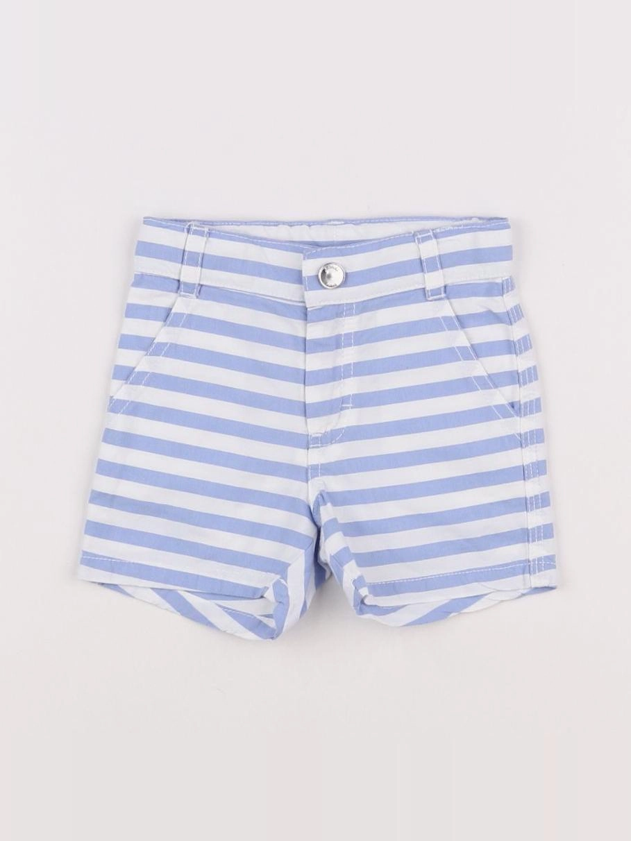 Jacadi - short blanc, bleu - 6 mois