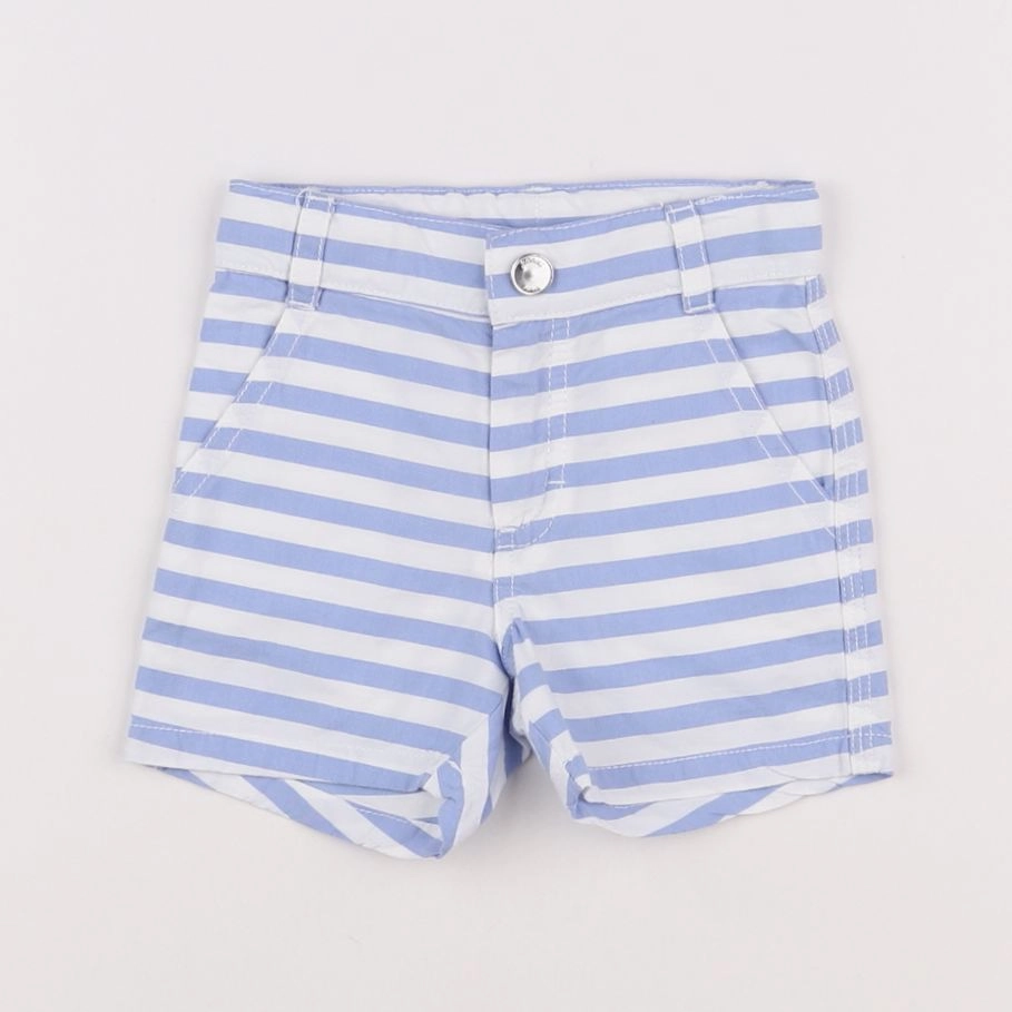 Jacadi - short blanc, bleu - 6 mois