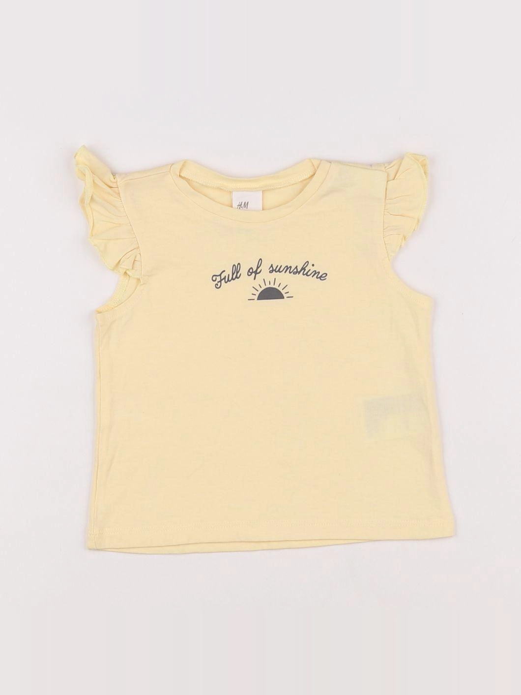 H&M - débardeur jaune - 3/6 mois