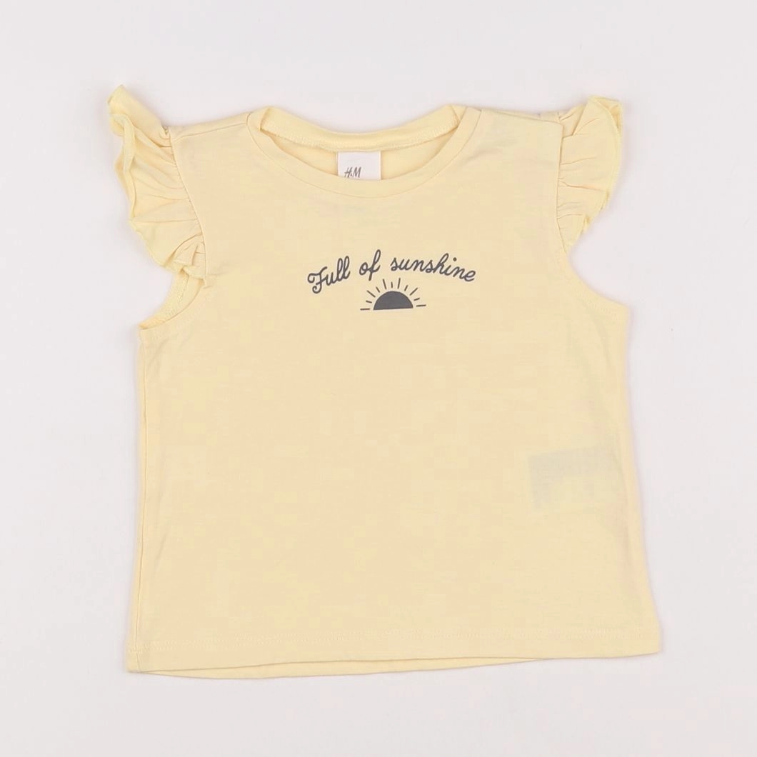 H&M - débardeur jaune - 3/6 mois