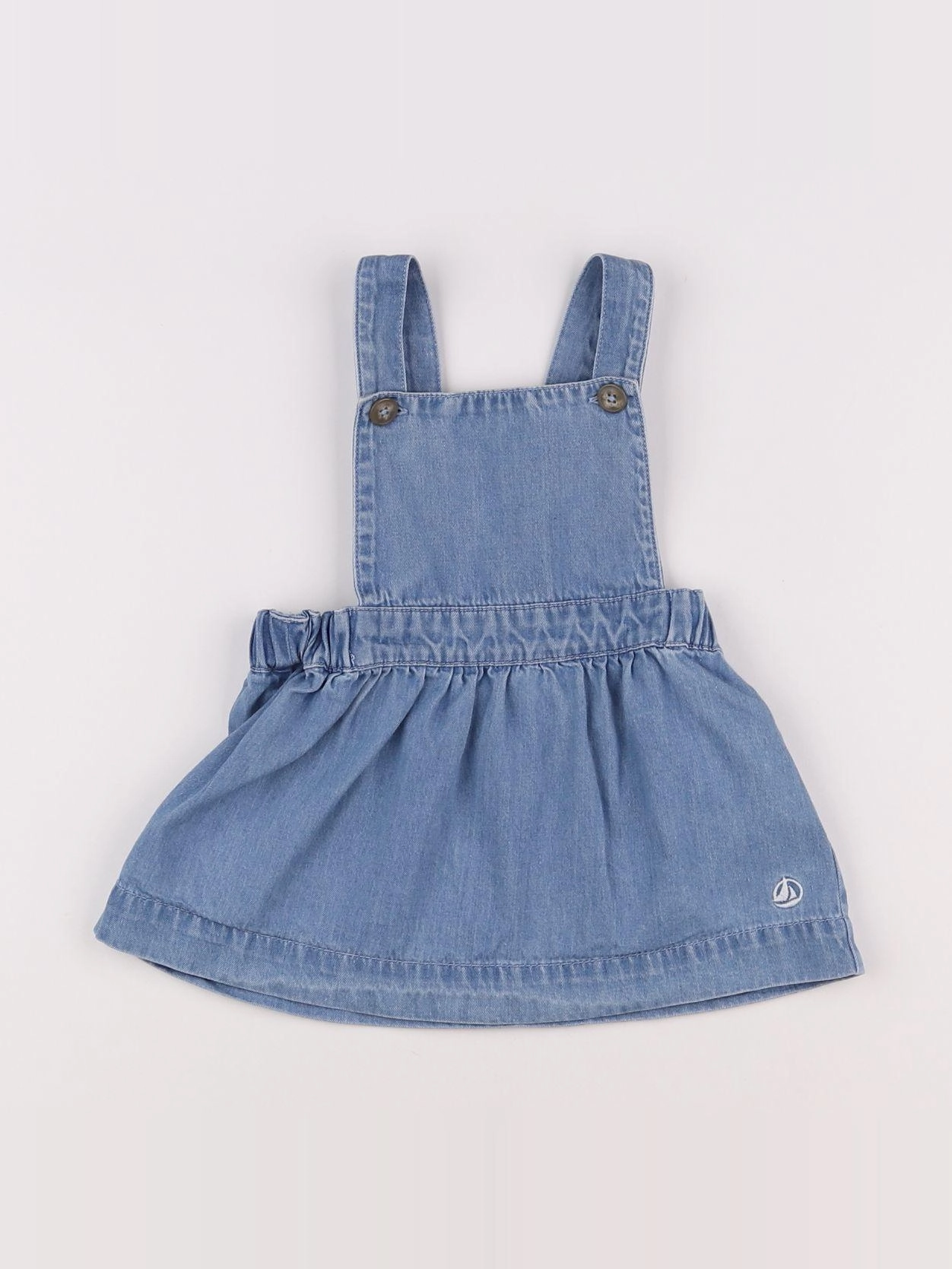 Petit Bateau - robe bleu - 12 mois