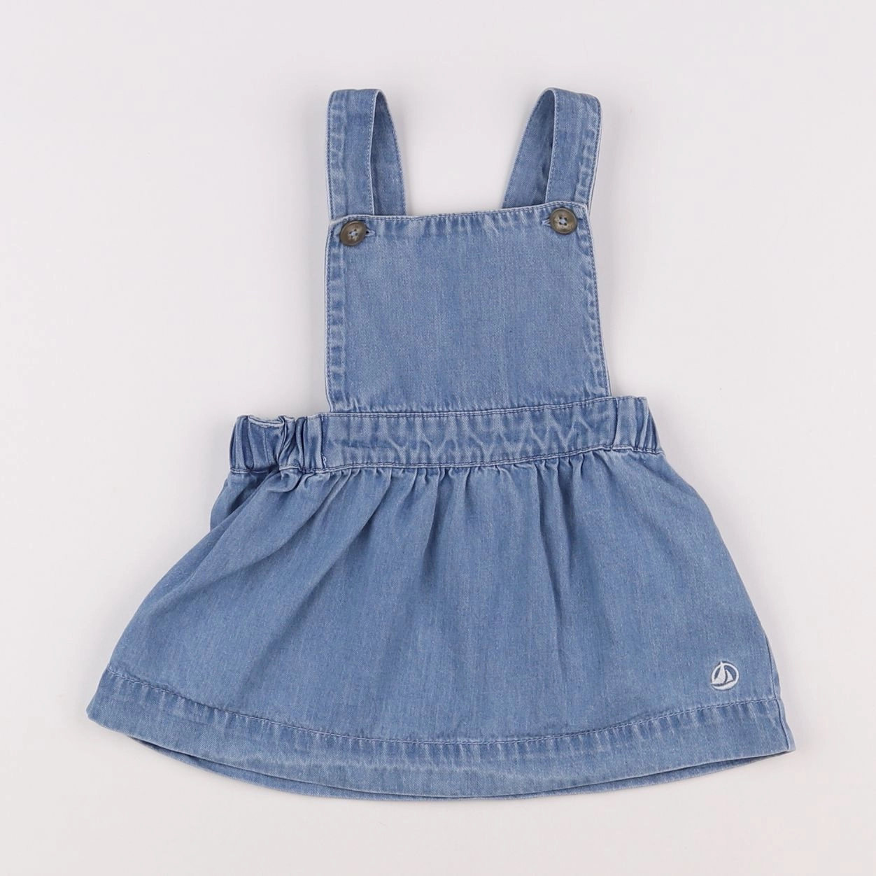 Petit Bateau - robe bleu - 12 mois