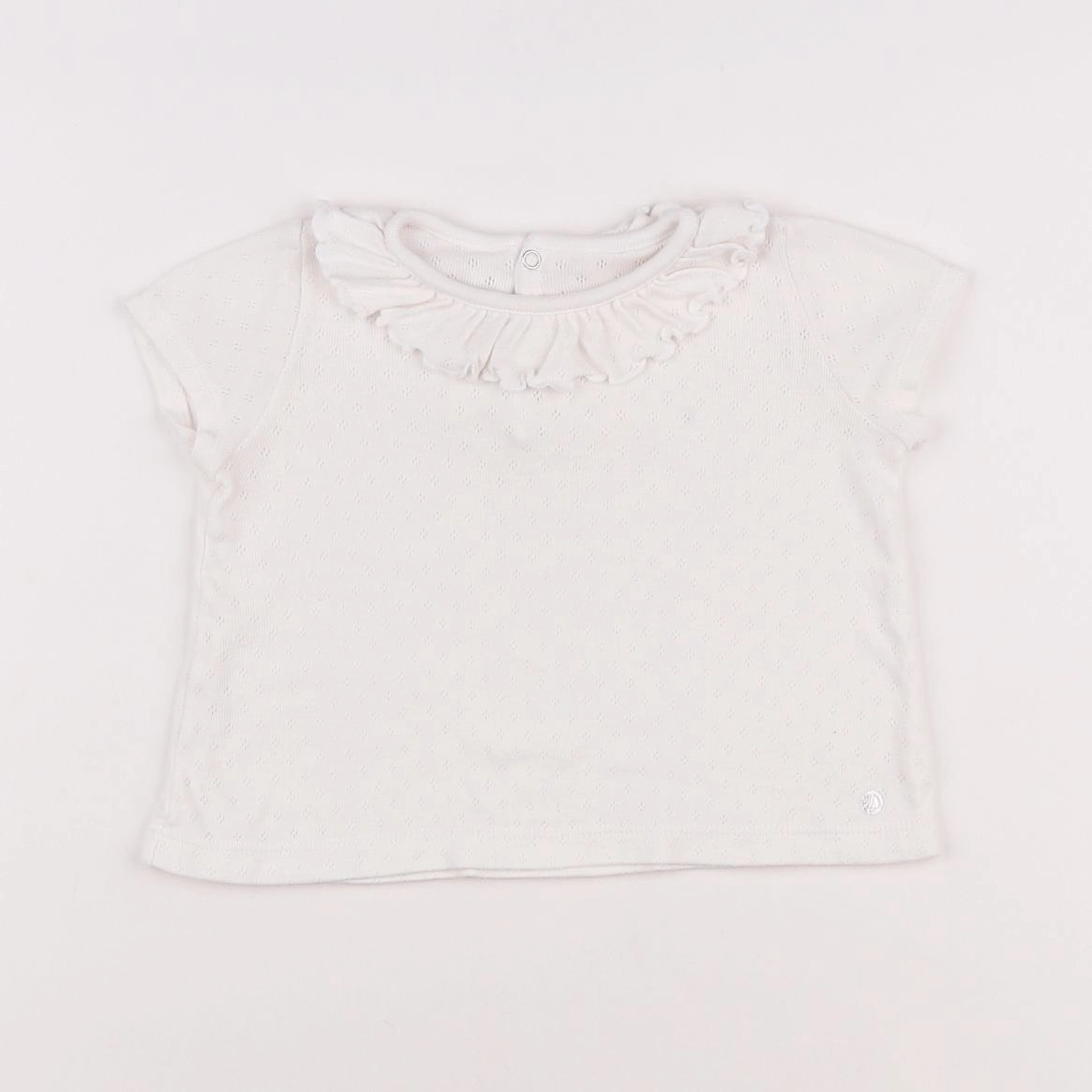 Petit Bateau - tee-shirt blanc - 12 mois
