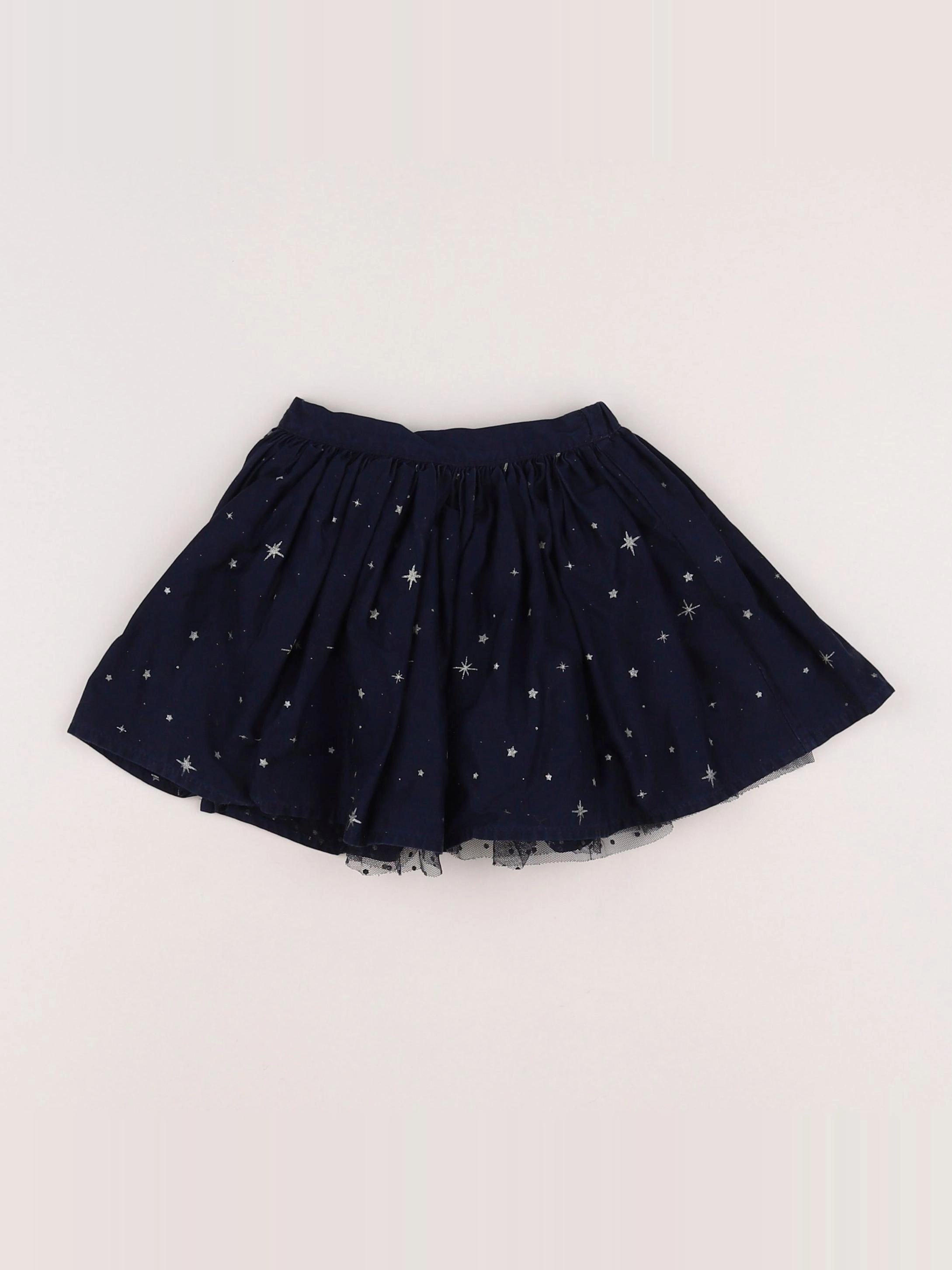 Vertbaudet - jupe réversible bleu - 2 ans