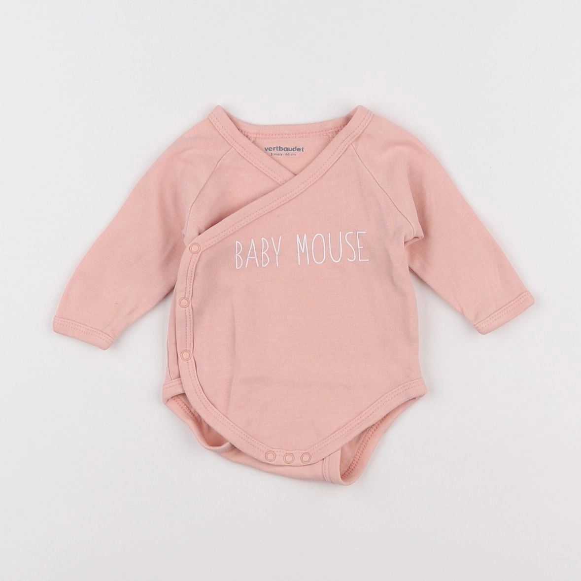 Vertbaudet - body rose - 3 mois