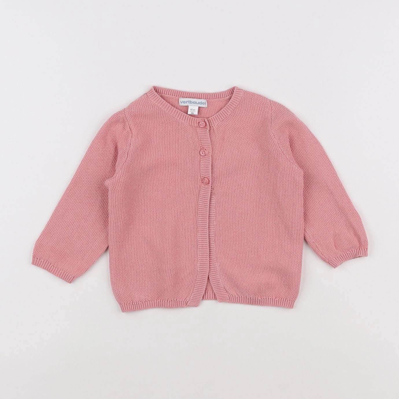 Vertbaudet - gilet rose - 6 mois