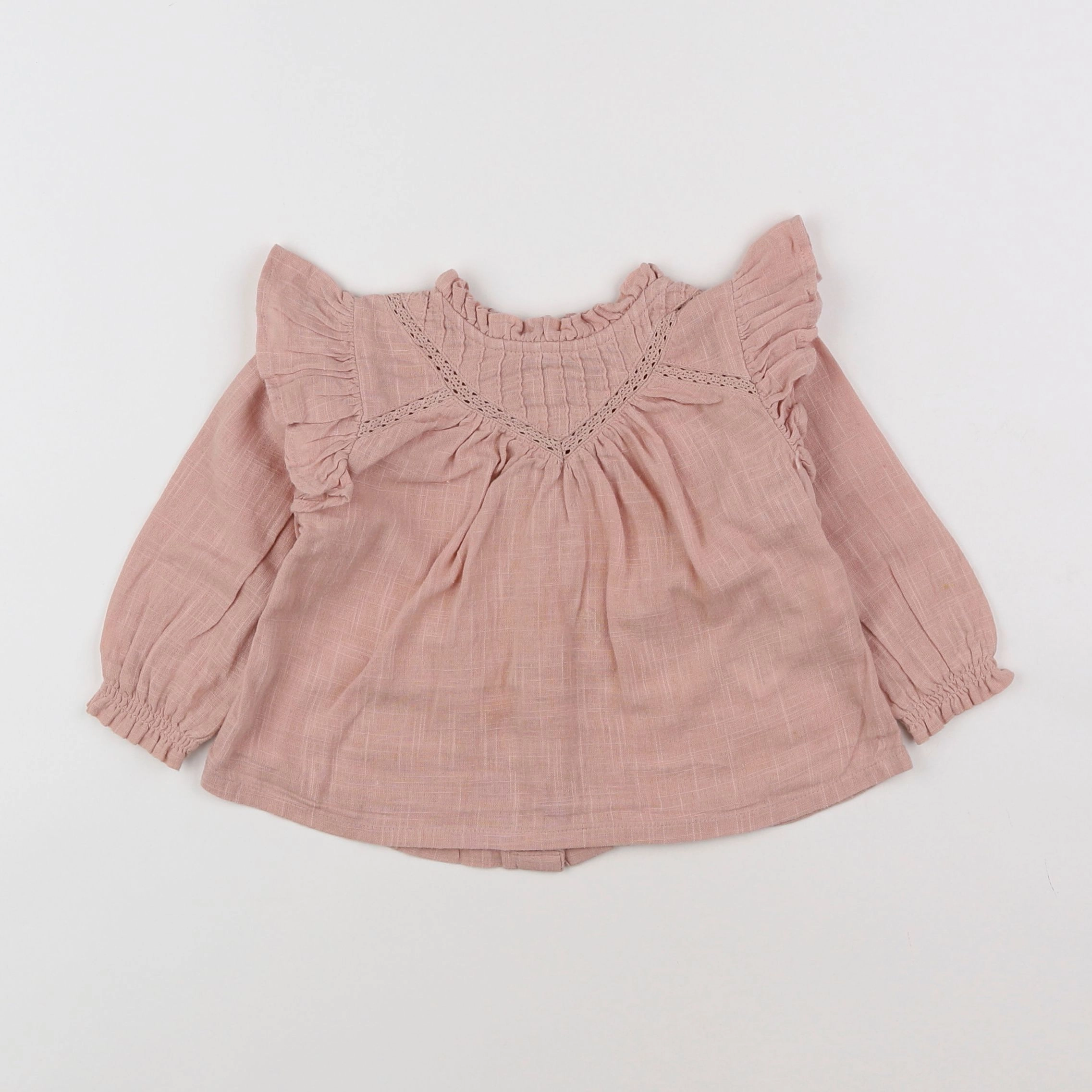 Vertbaudet - blouse rose - 9 mois