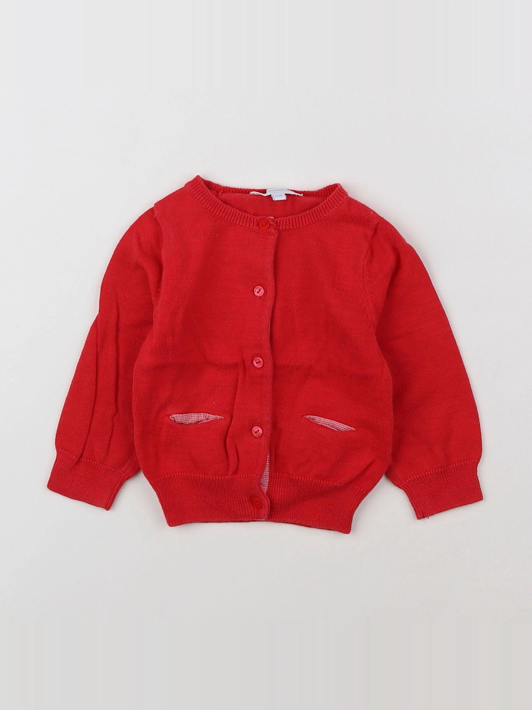 Jacadi - gilet rouge - 12 mois