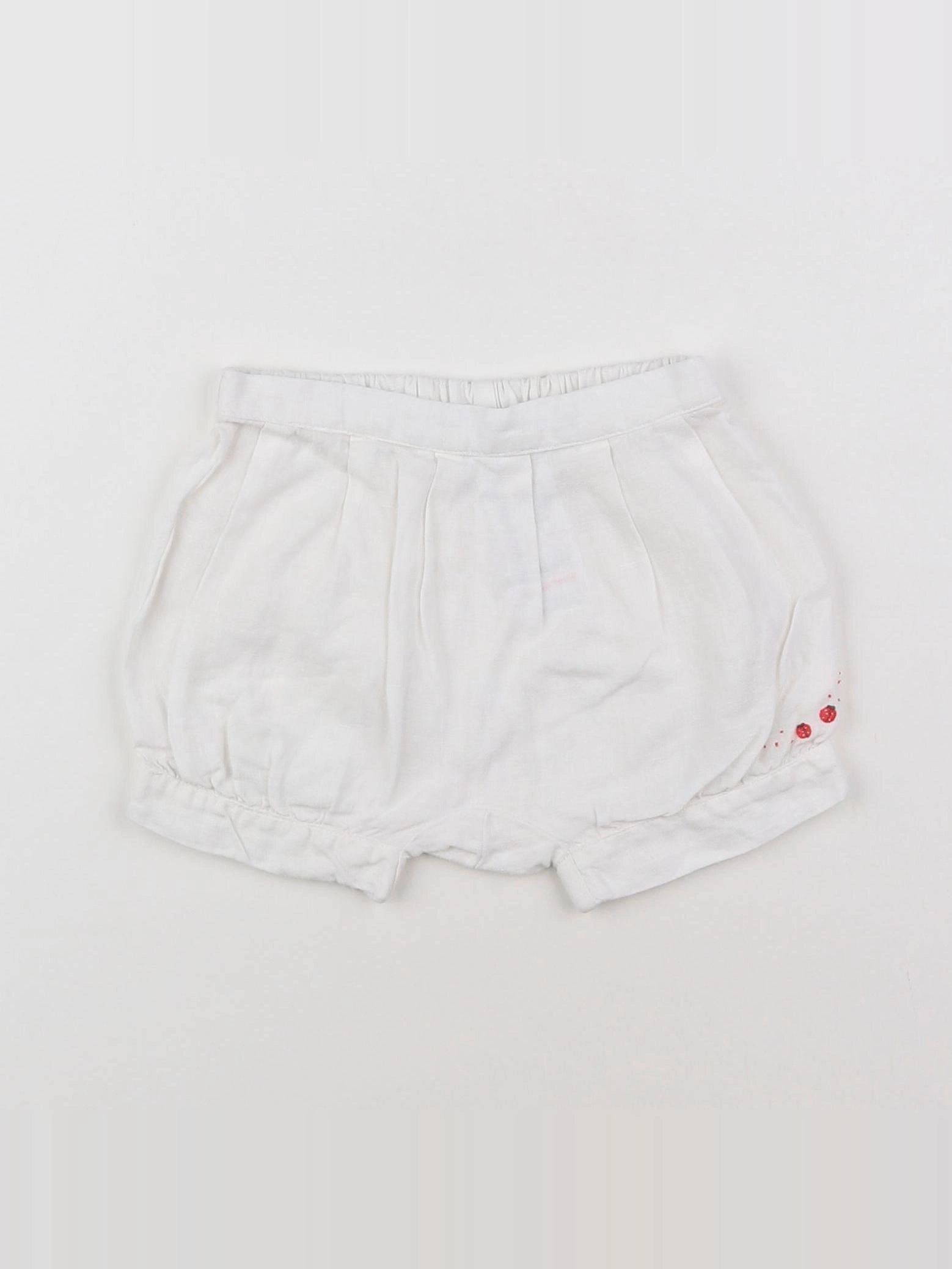 Jacadi - short blanc - 12 mois