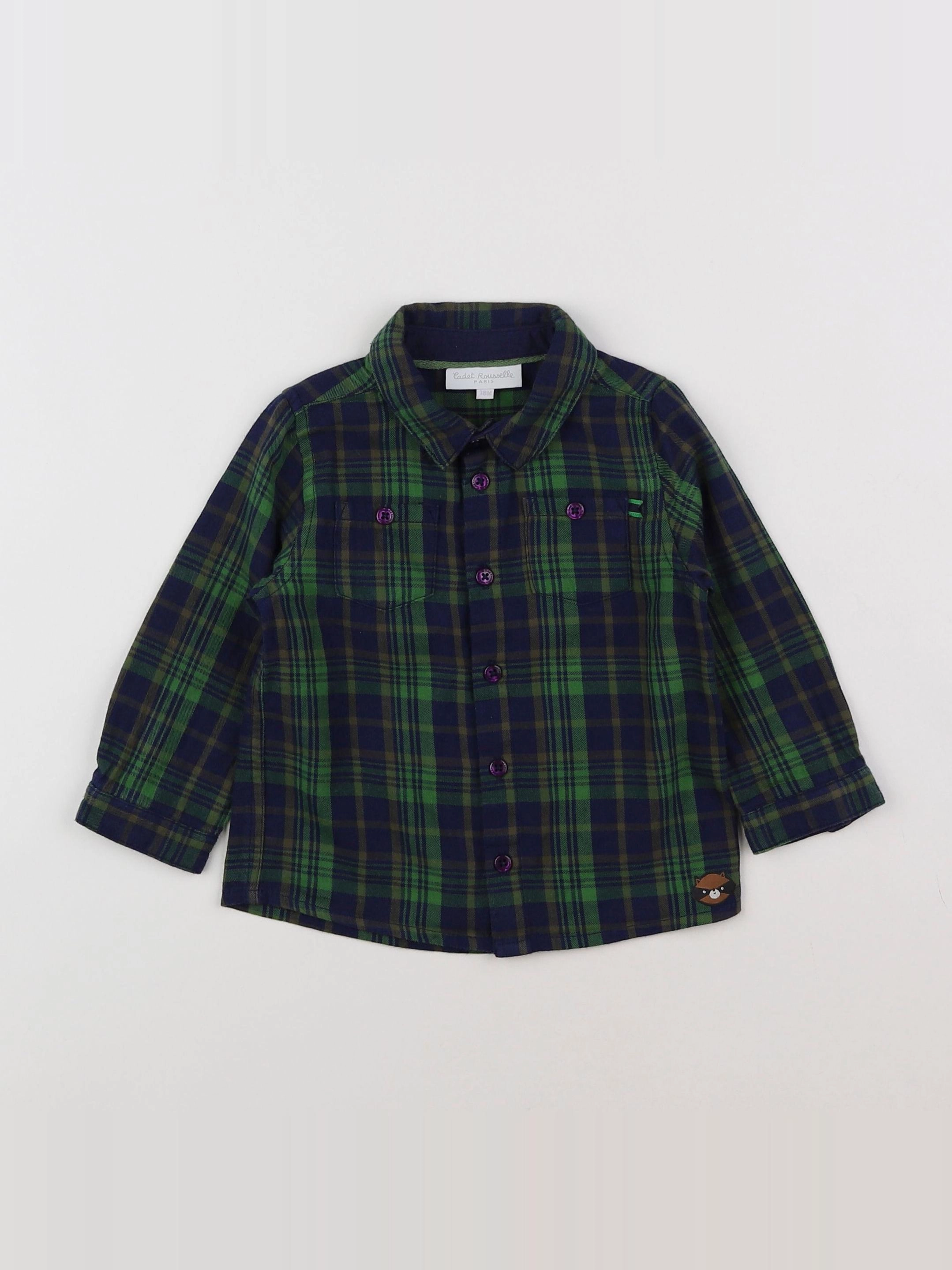 Cadet Rousselle - chemise bleu, vert - 18 mois