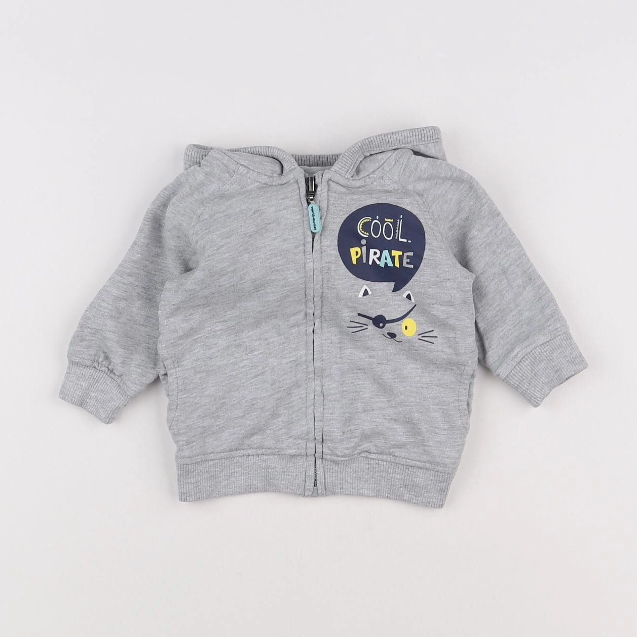Vertbaudet - sweat gris - 3 mois