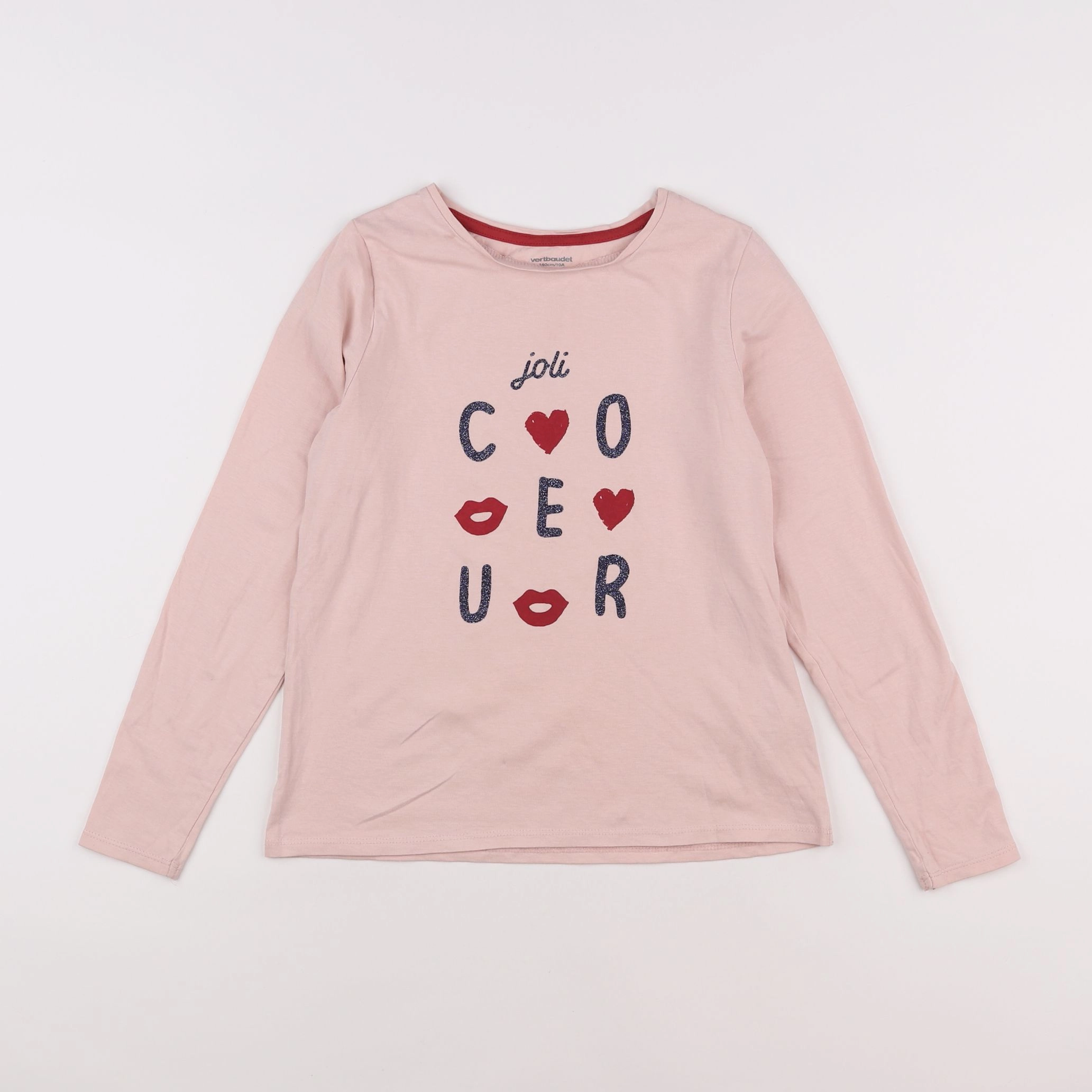 Vertbaudet - tee-shirt rose - 10 ans