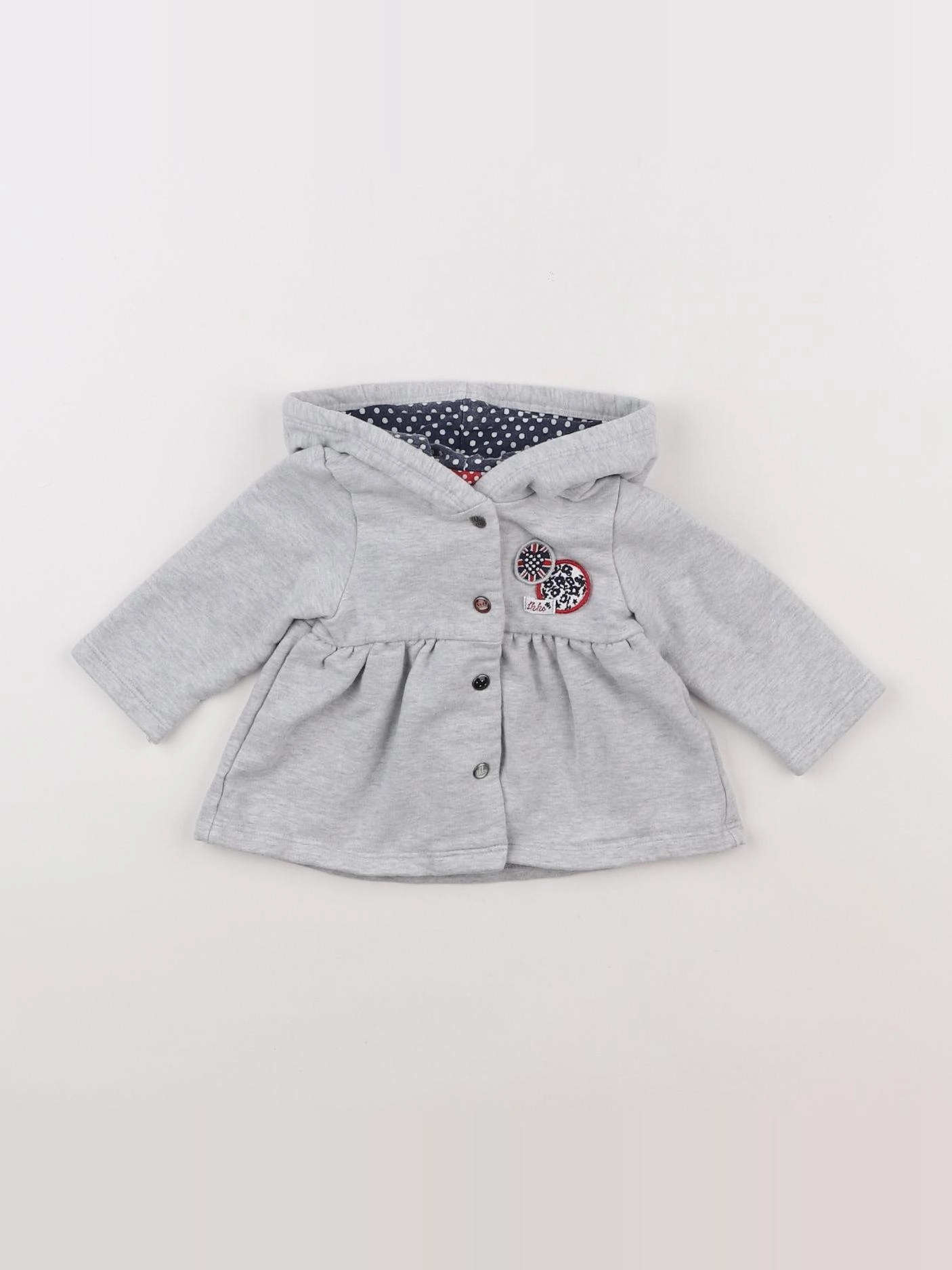 IKKS - sweat gris - 3 mois