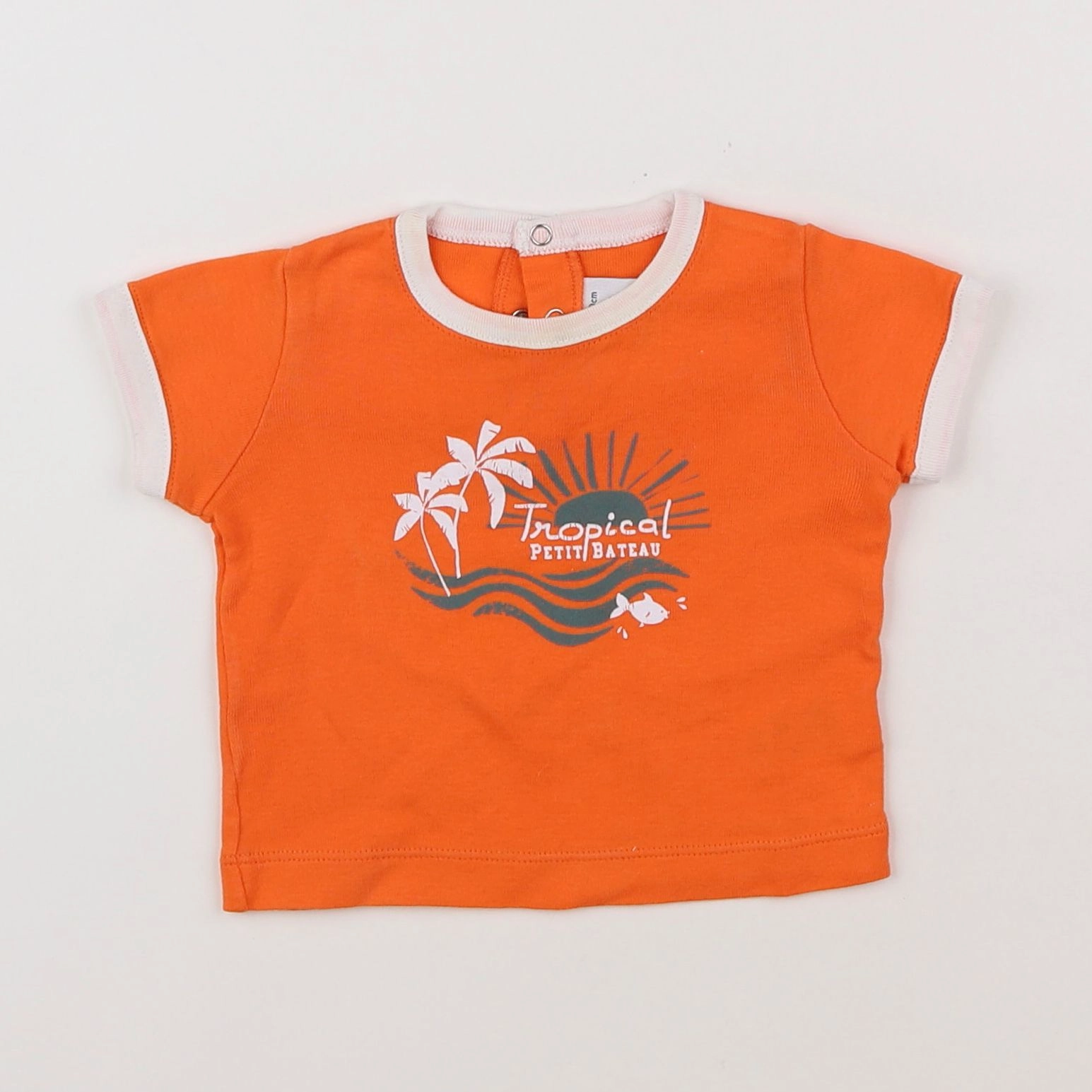 Petit Bateau - tee-shirt orange - 3 mois
