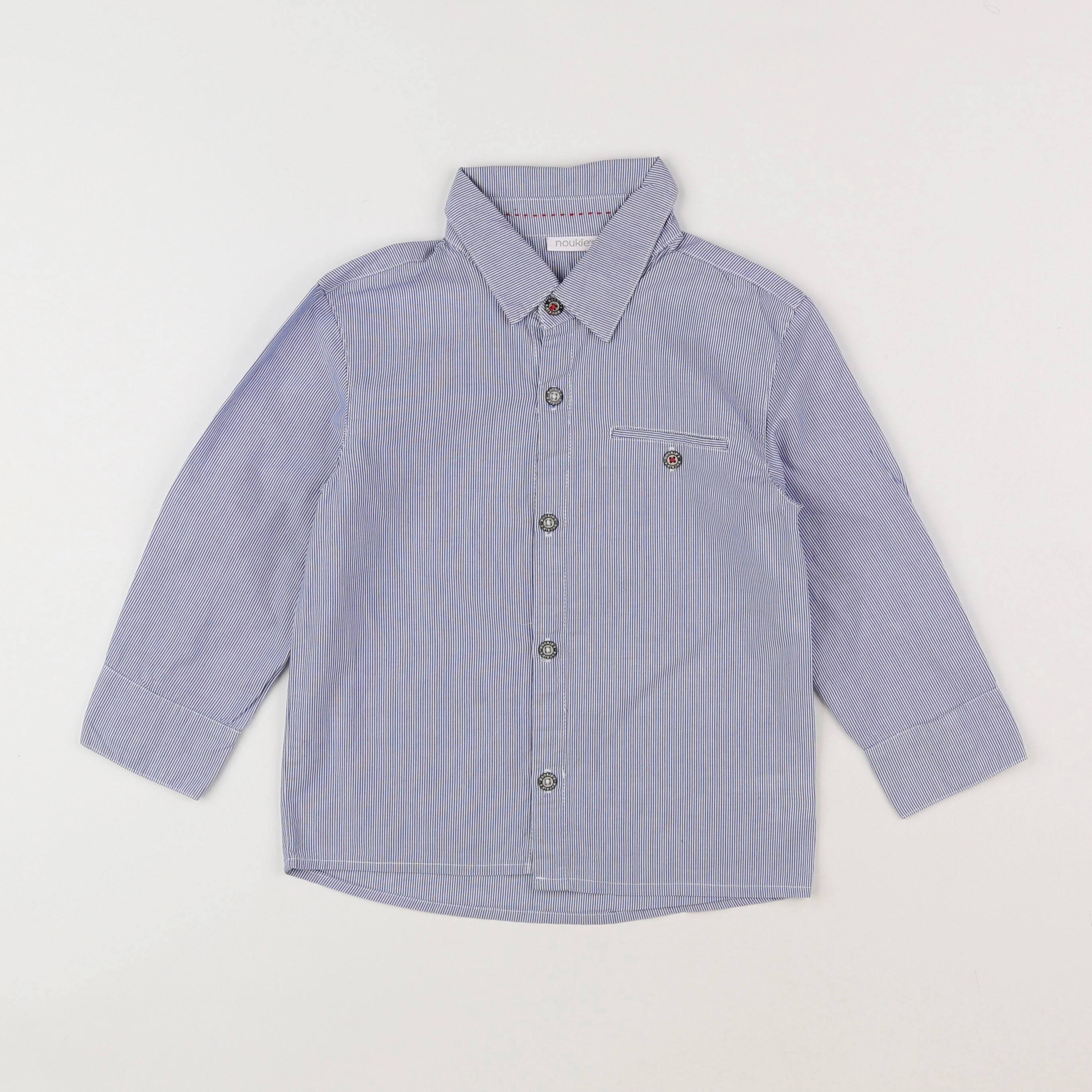 Noukie's - chemise bleu, blanc - 4 ans