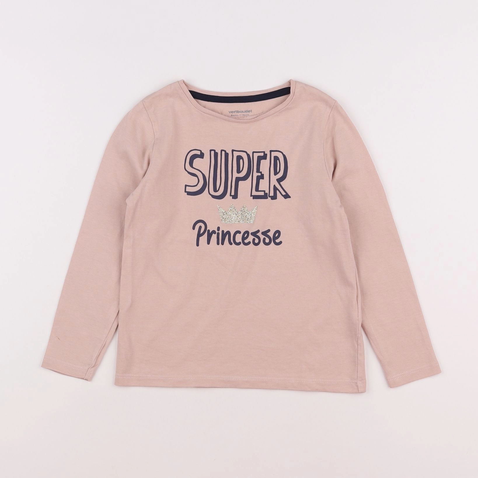 Vertbaudet - tee-shirt rose - 6 ans