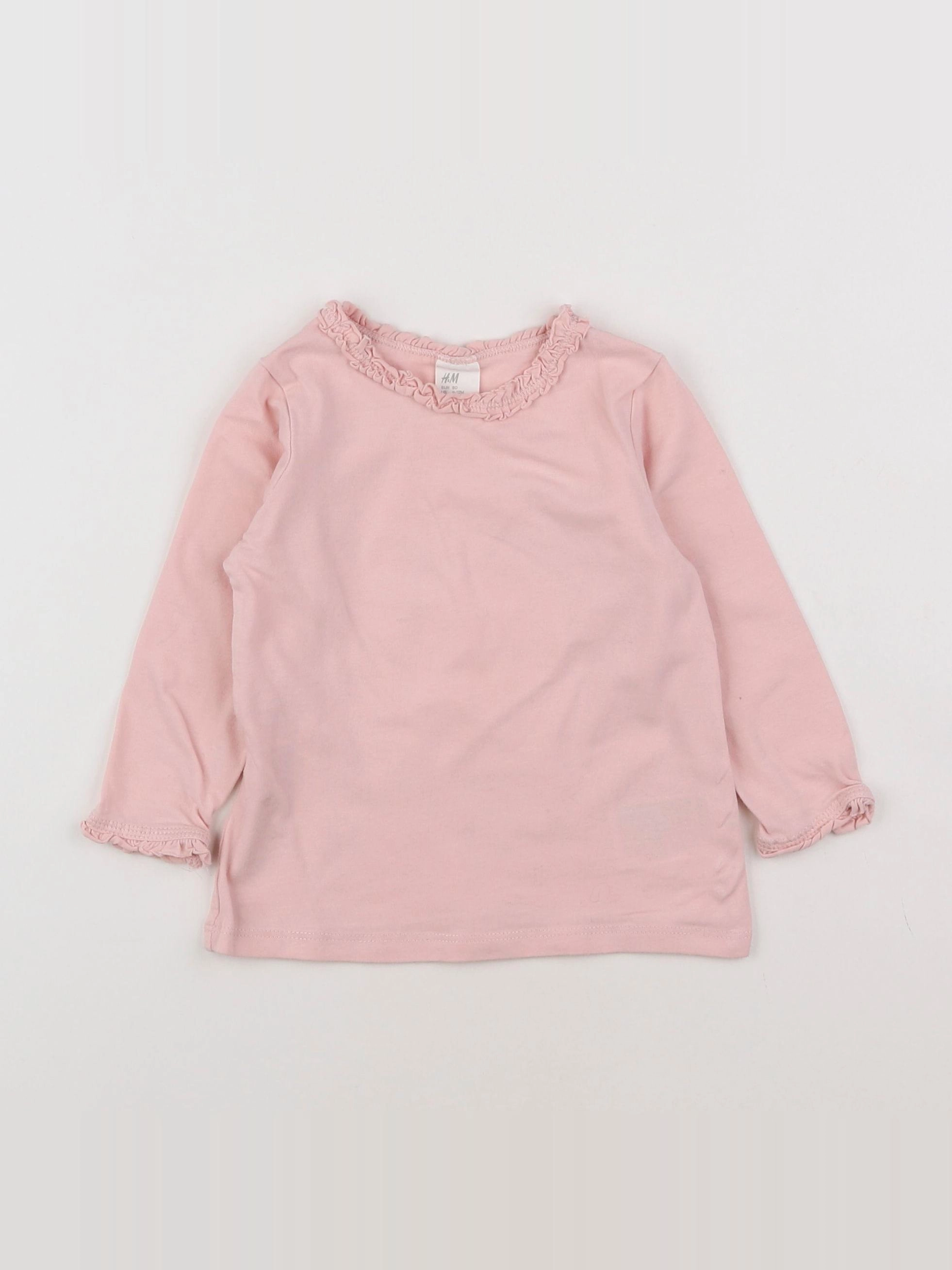 H&M - tee-shirt rose - 2 ans