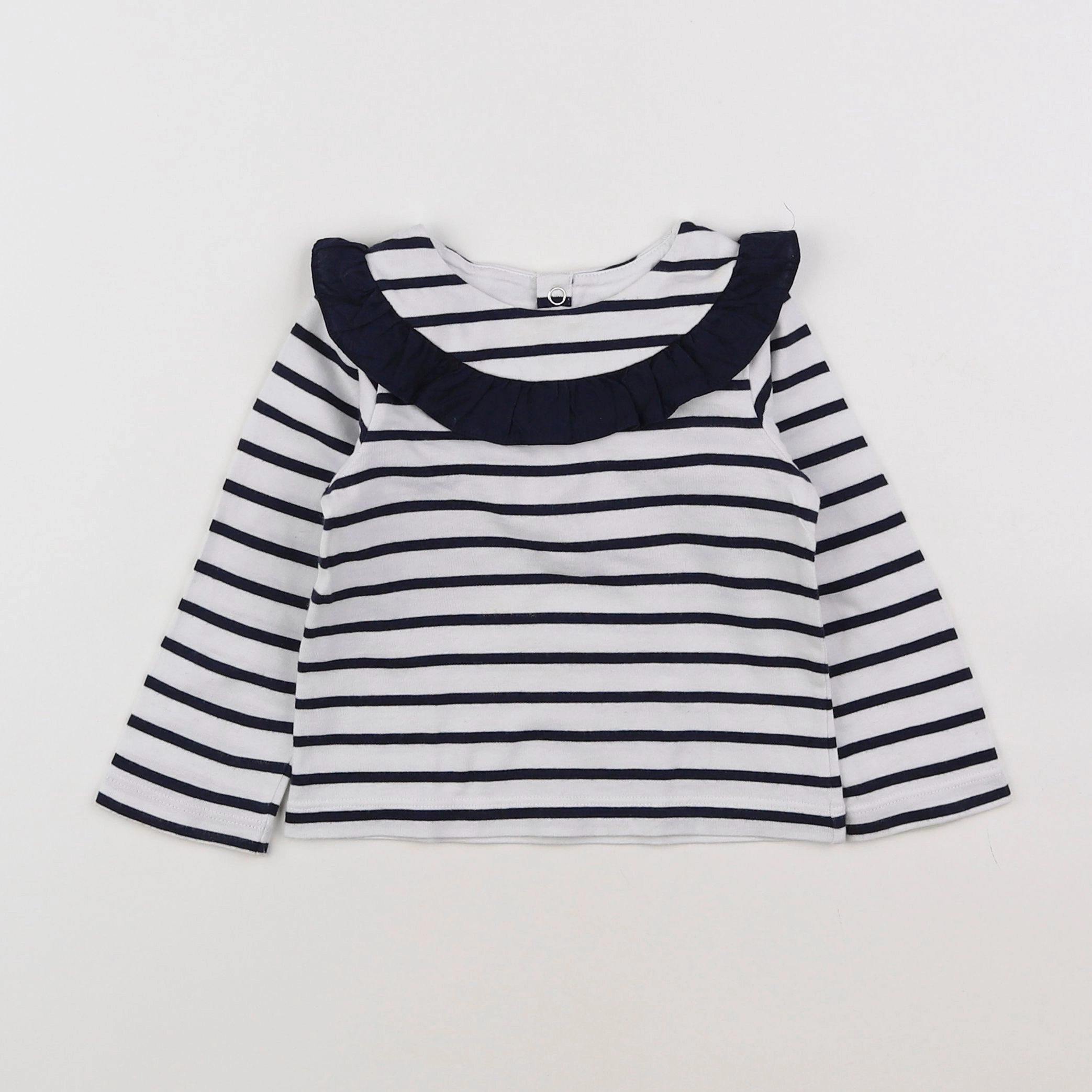 Jacadi - tee-shirt blanc, bleu - 6 mois